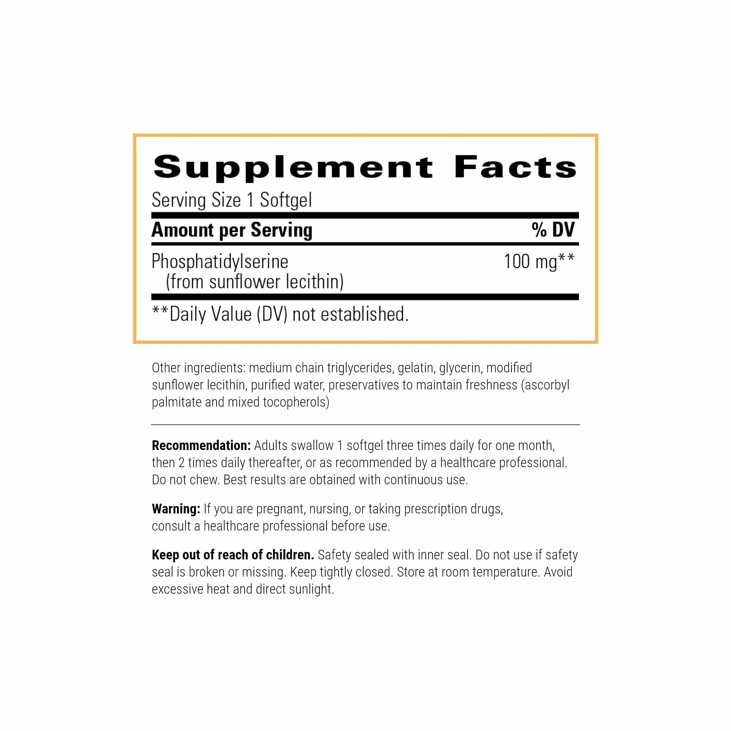 Integrative Therapeutics Phosphatidylserine – Brain Function Support Supplement | Gluten-Free, Soy-Free & Dairy-Free | 60 Softgels - Image 2