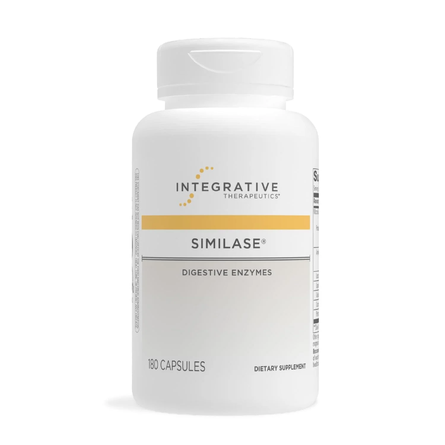 Integrative Therapeutics Similase – Digestive Enzyme Supplement for Adults, Dairy-Free & Vegan, 180 Count (90 Servings)