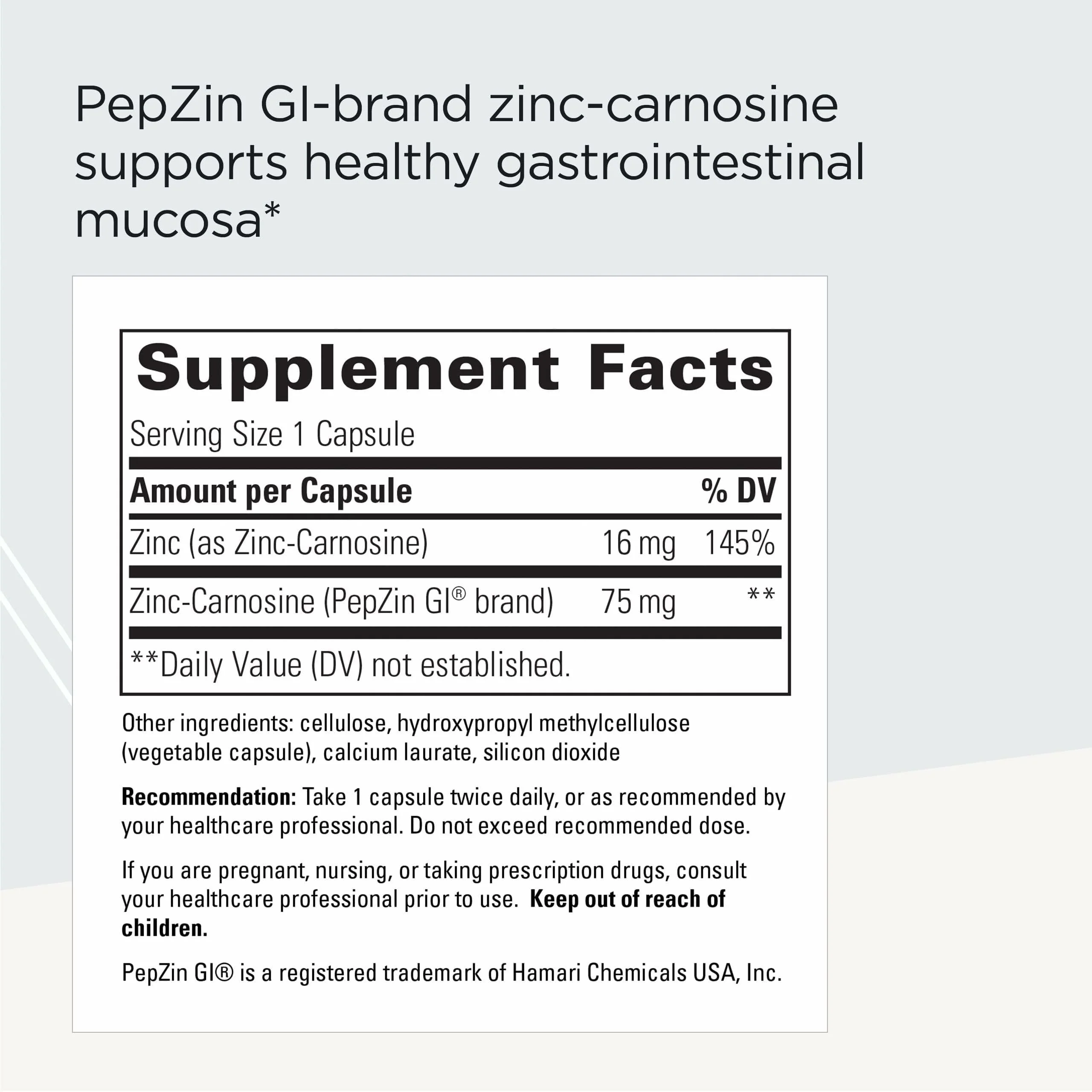 Integrative Therapeutics Zinc-Carnosine - Digestive & Gut Health Support - 60 Capsules - Image 9