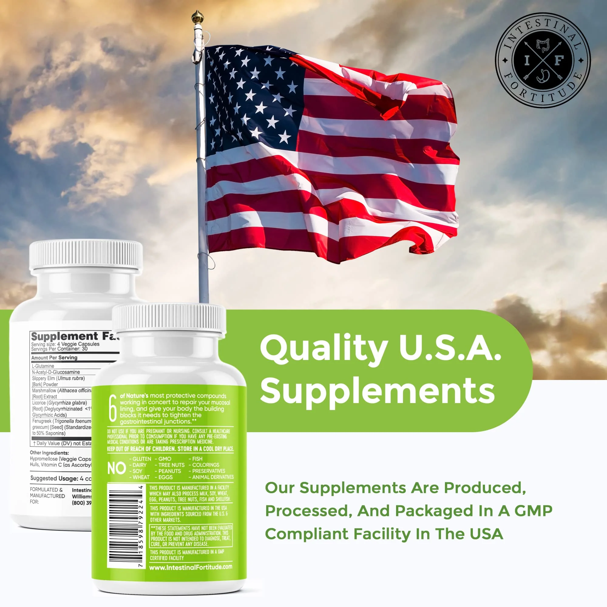 Intestinal Fortitude GLR-6 – Vegan Gut Lining Repair Supplement with L-Glutamine, Slippery Elm, Marshmallow - Image 13