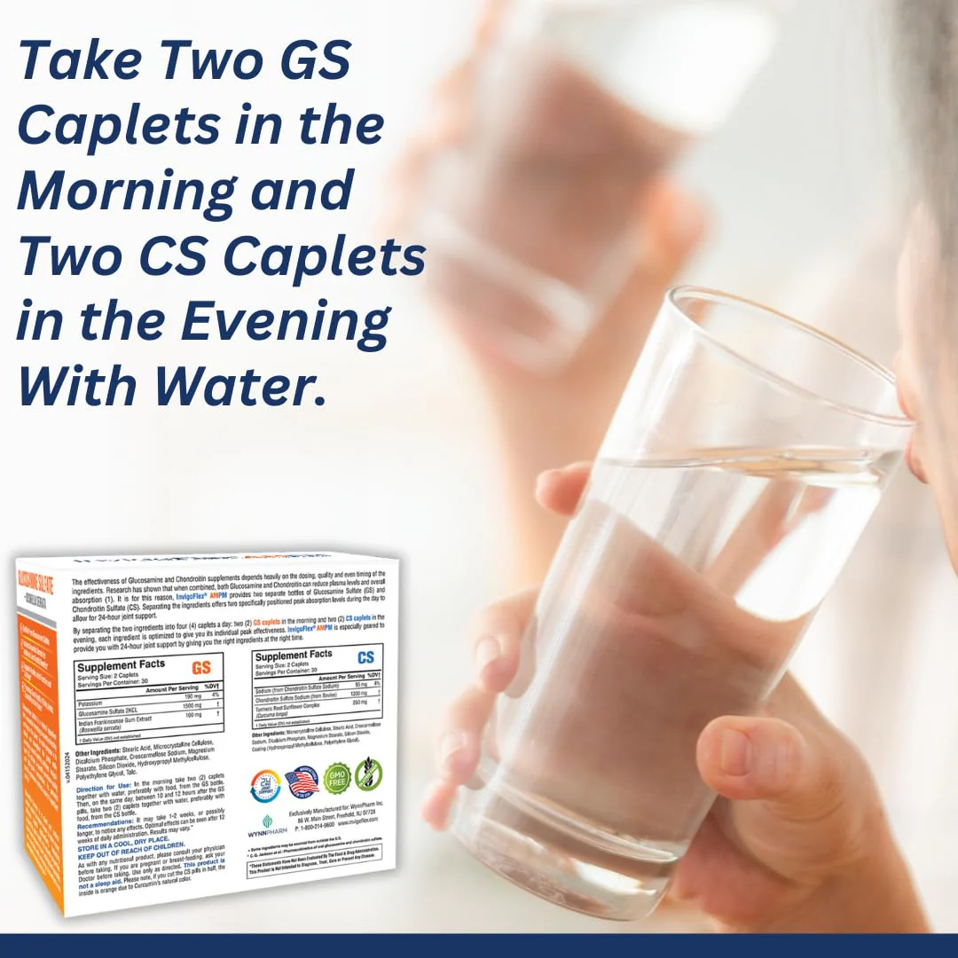 INVIGOFLEX AMPM – Glucosamine & Chondroitin, Turmeric Curcumin, Boswellia | 24-Hour Joint Support - Image 8