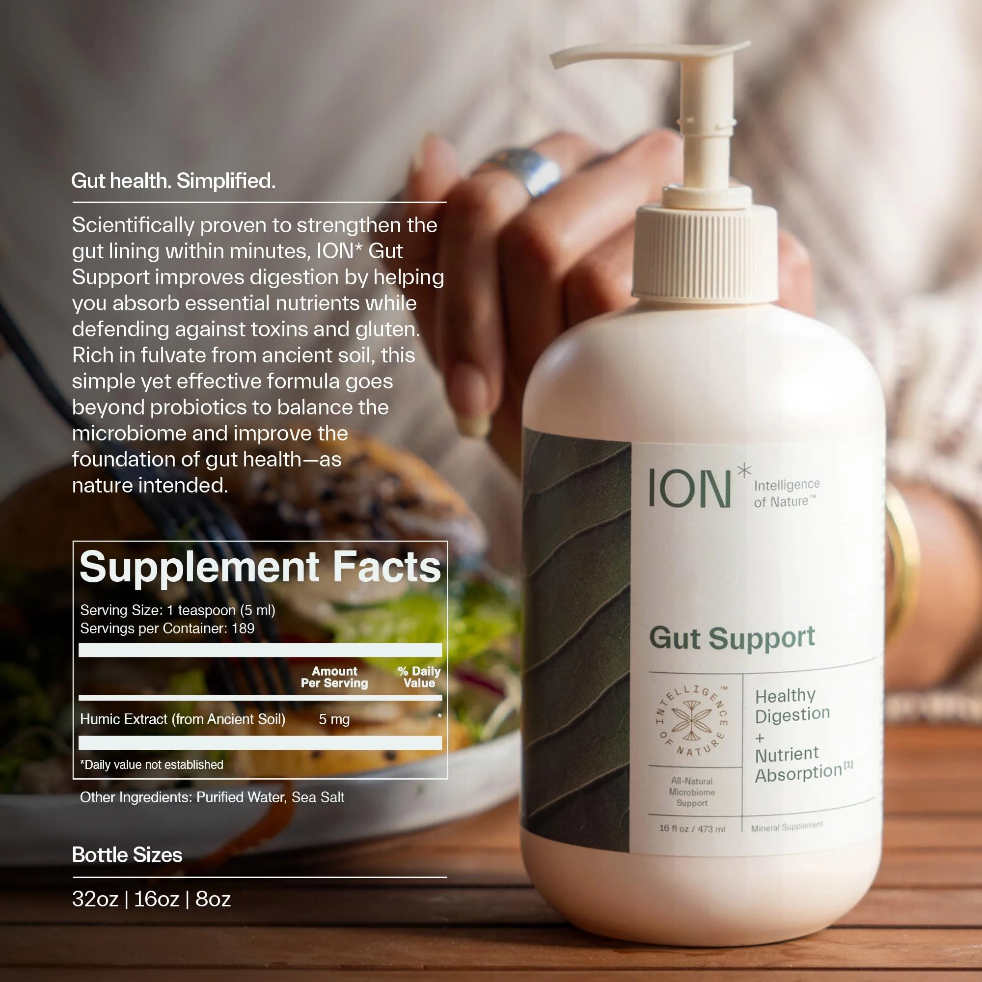 ION* Intelligence of Nature Gut Support Liquid – Digestive Health Drops with Humic Extract, 32 fl oz (Pack of 1) - Image 12