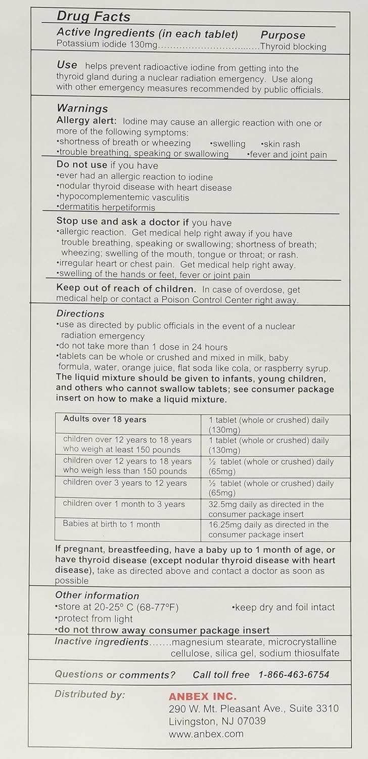 iOSAT Potassium Iodide Tablets 130 mg – 14 Tablets per Pack, 10 Packs - Image 2