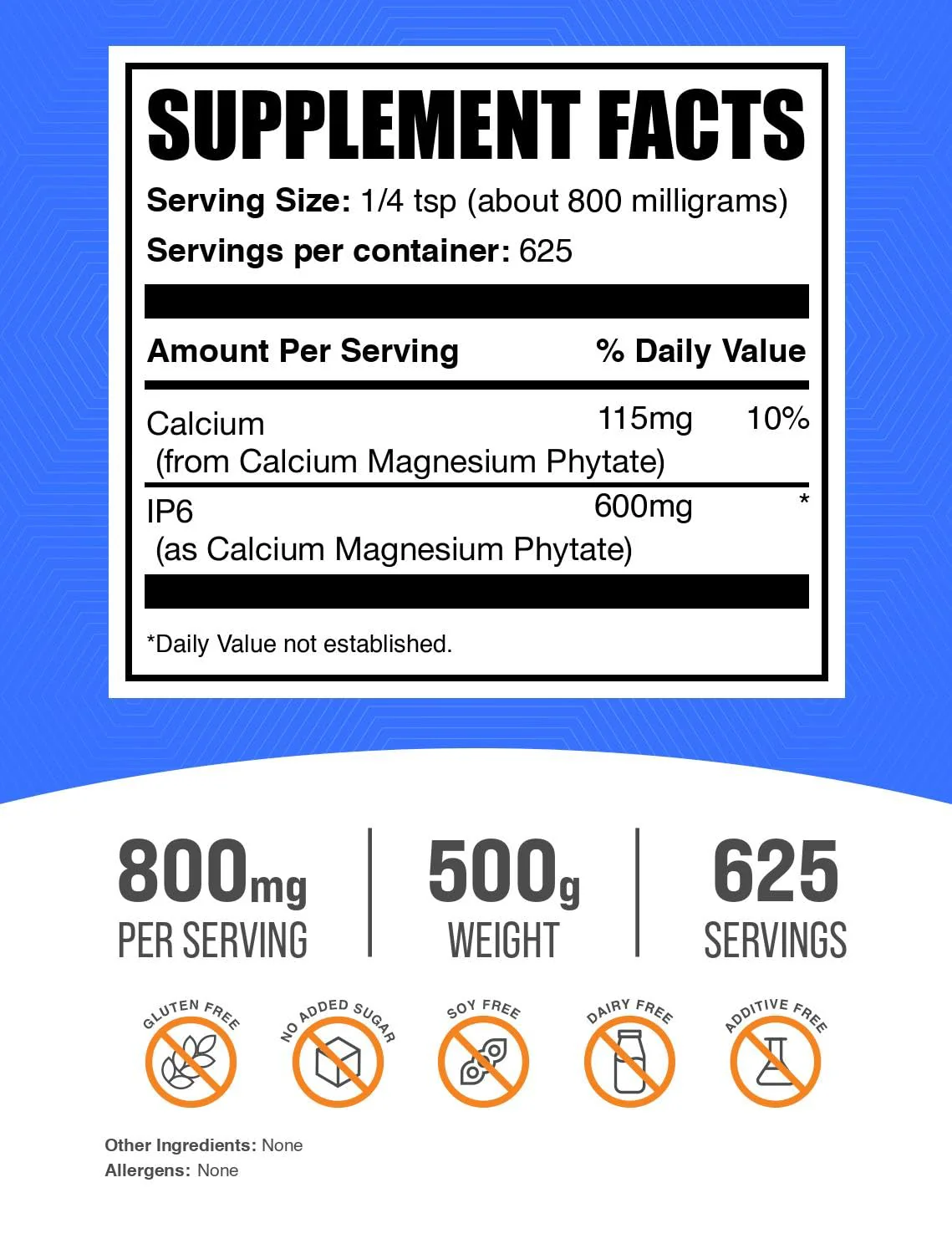IP6 Powder (Inositol Hexaphosphate) - Immune Support, 800mg/Serving, 500g | Gluten Free | BulkSupplements - Image 2