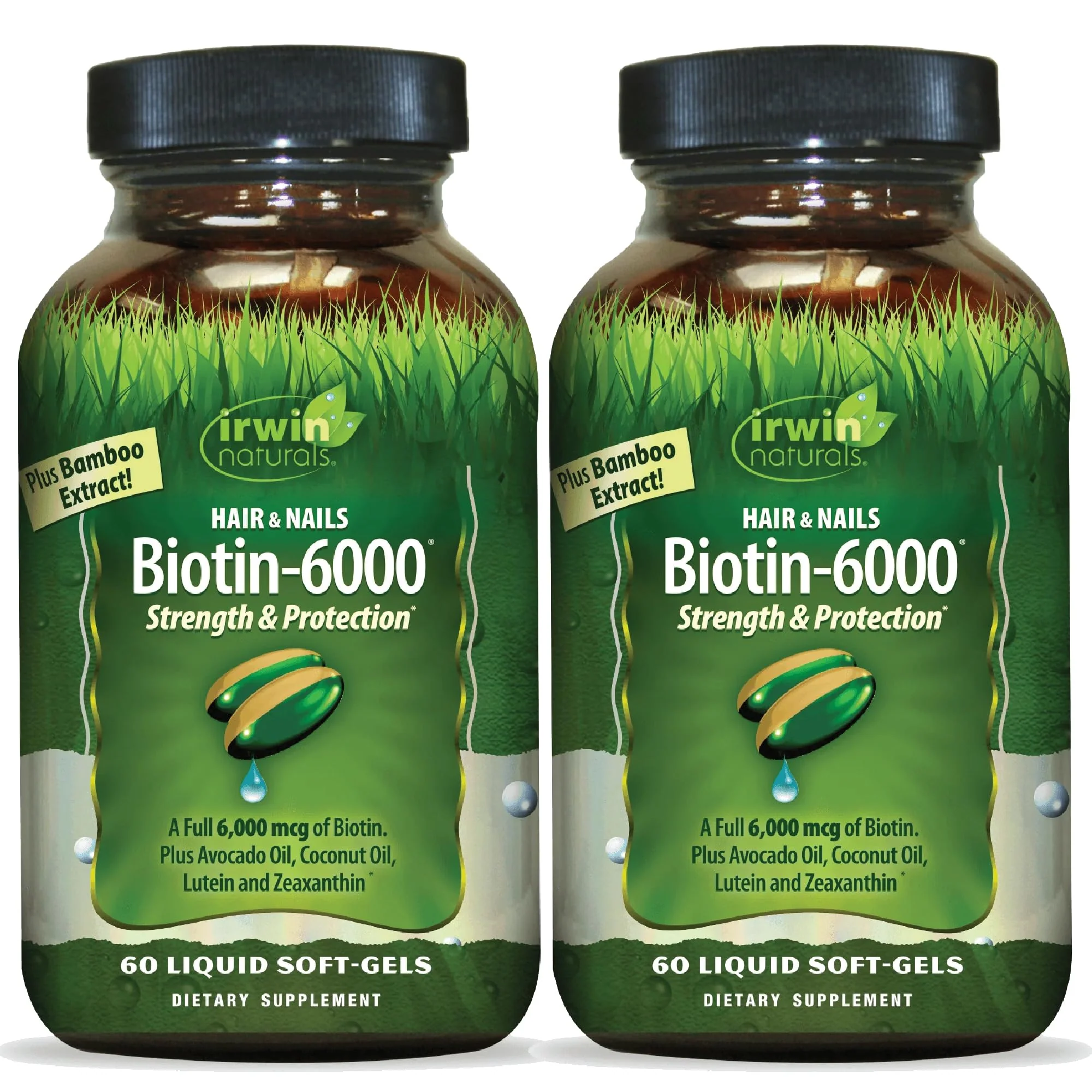 Irwin Naturals Biotin-6000-60 Liquid Soft-Gels – Hair, Skin & Nails Support | Pack of 2, 60 Servings - Image 11