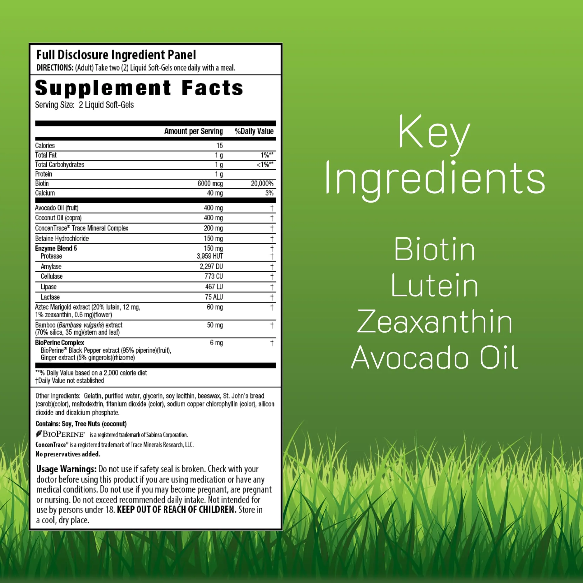 Irwin Naturals Biotin-6000-60 Liquid Soft-Gels – Hair, Skin & Nails Support | Pack of 2, 60 Servings - Image 7