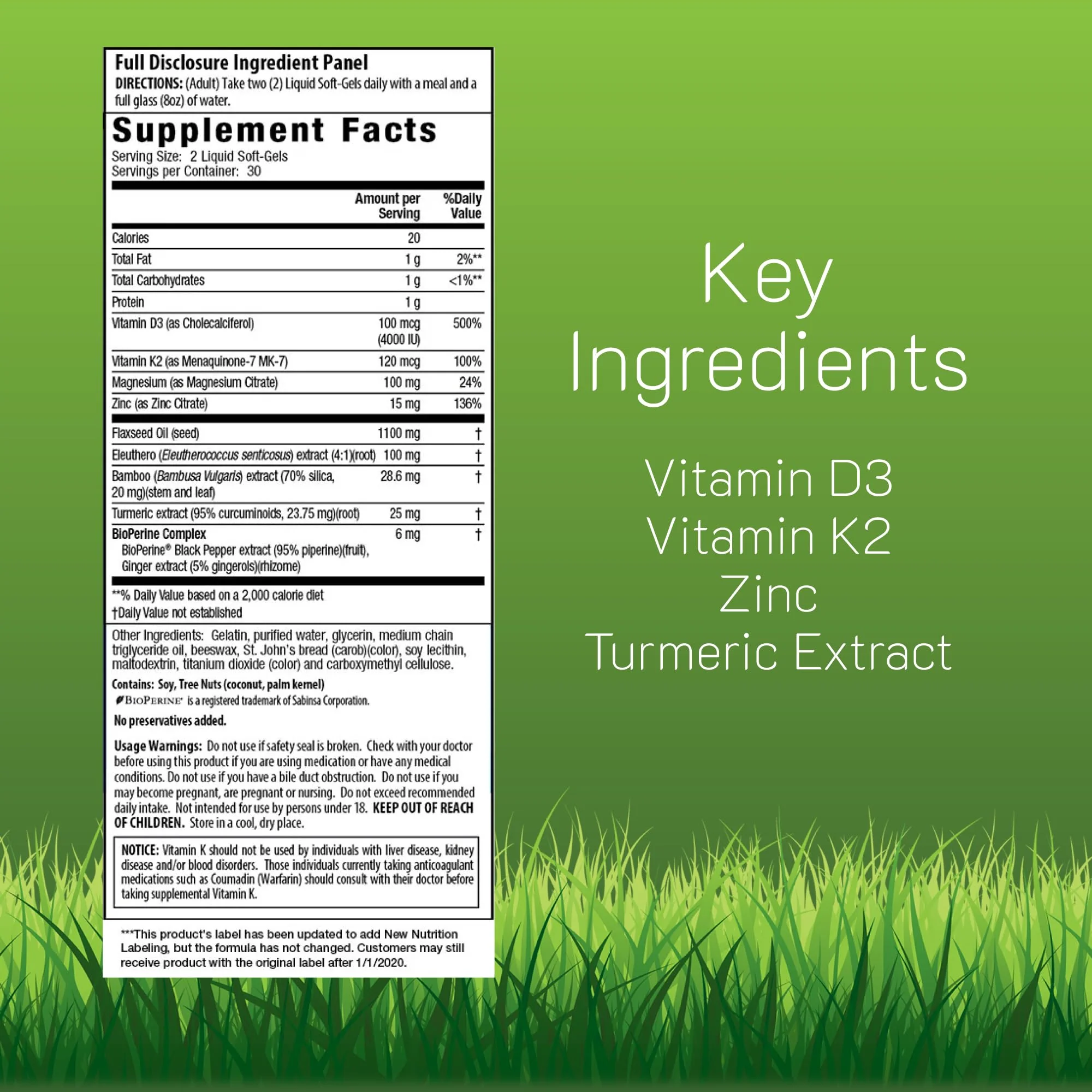 Irwin Naturals High Potency Mega D3 & K2 + Turmeric Extract – 60 Liquid Soft-Gels (Pack of 3) | 90 Total Servings - Image 8
