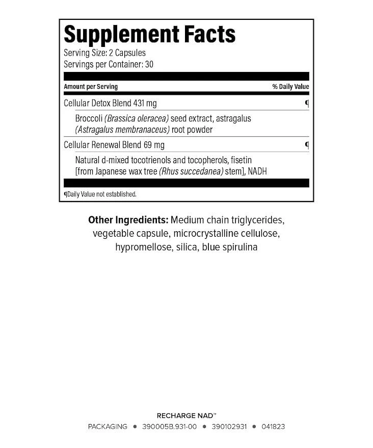 Isagenix Recharge NAD - Cellular Detox, Healthy Aging & Energy Support (60 Ct) - Image 4