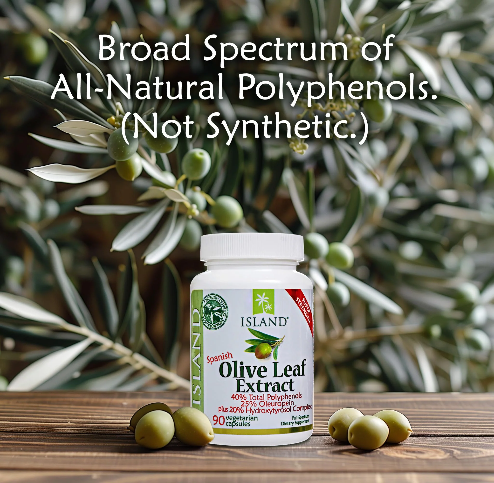 Island Nutrition Olive Leaf Extract Capsules – 25% Oleuropein, 40% Polyphenols, 20% Hydroxytyrosol Complex – 90 Capsules, Spain-Grown - Image 5