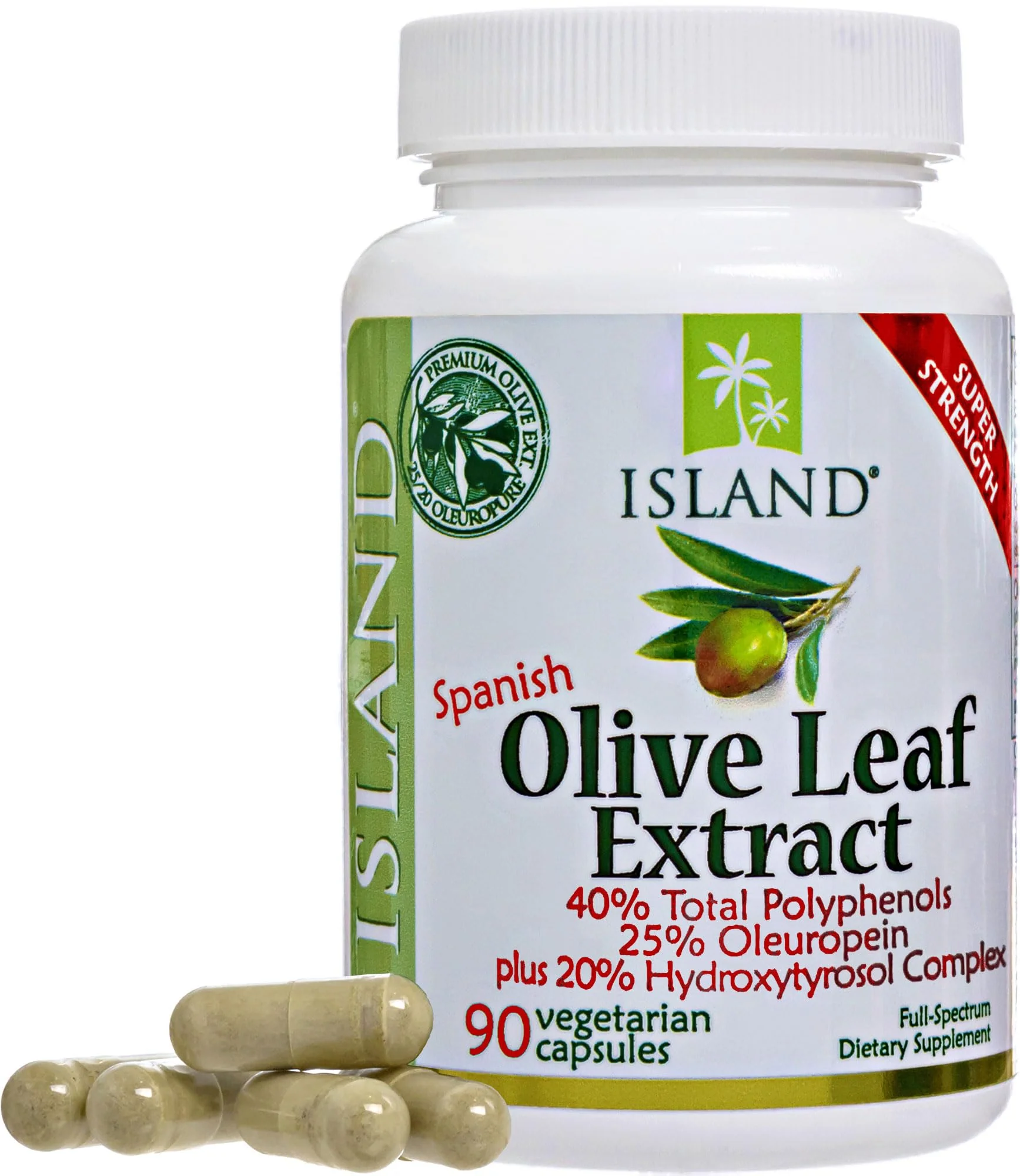 Island Nutrition Olive Leaf Extract Capsules – 25% Oleuropein, 40% Polyphenols, 20% Hydroxytyrosol Complex – 90 Capsules, Spain-Grown - Image 7