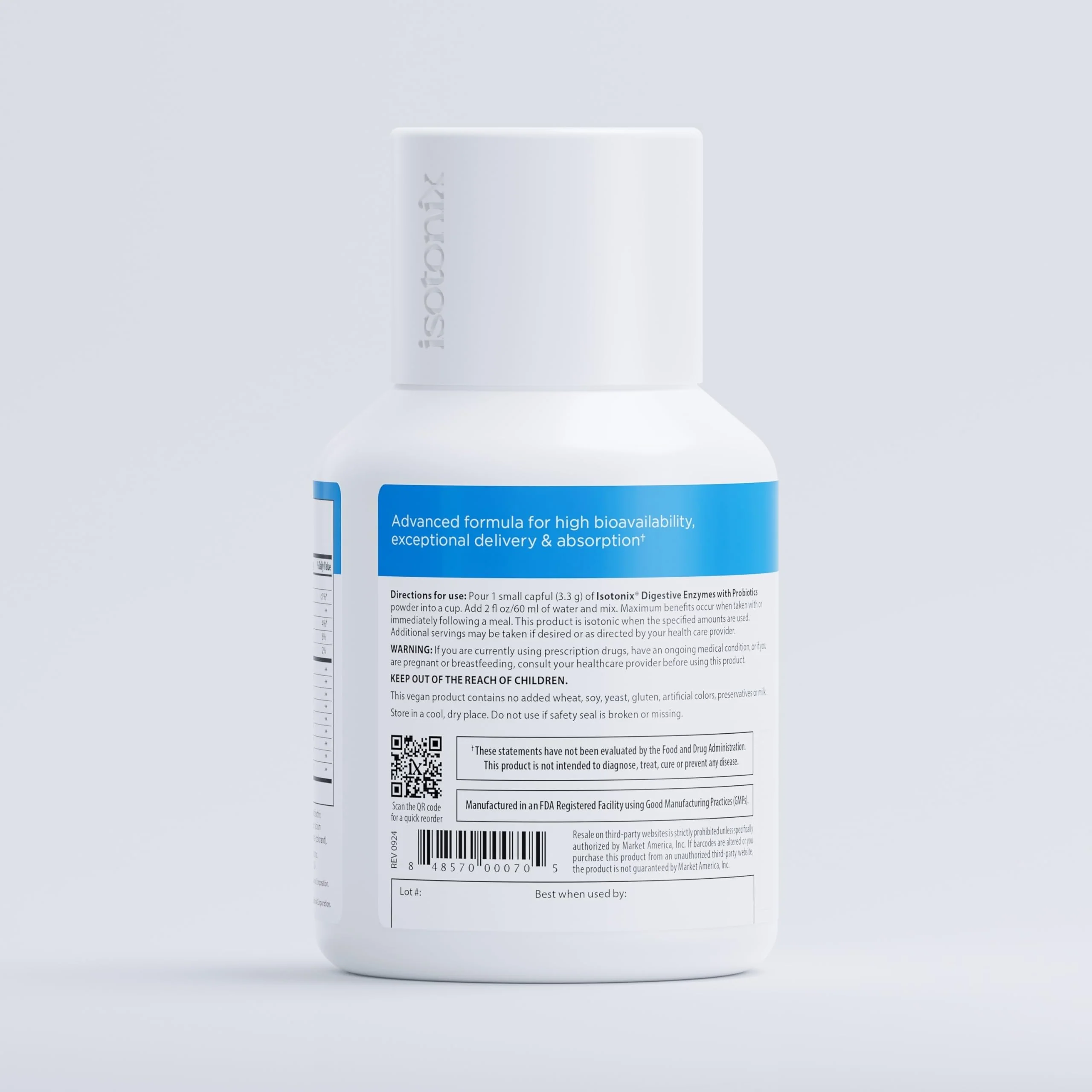 Isotonix® Digestive Enzymes with Probiotics | DigeZyme® Multi-Enzyme Complex & Lactospore® Bacillus Coagulans | Nutrient Absorption, Gut Balance & Digestive Health | Vegan, Gluten-Free | 90 Servings - Image 6