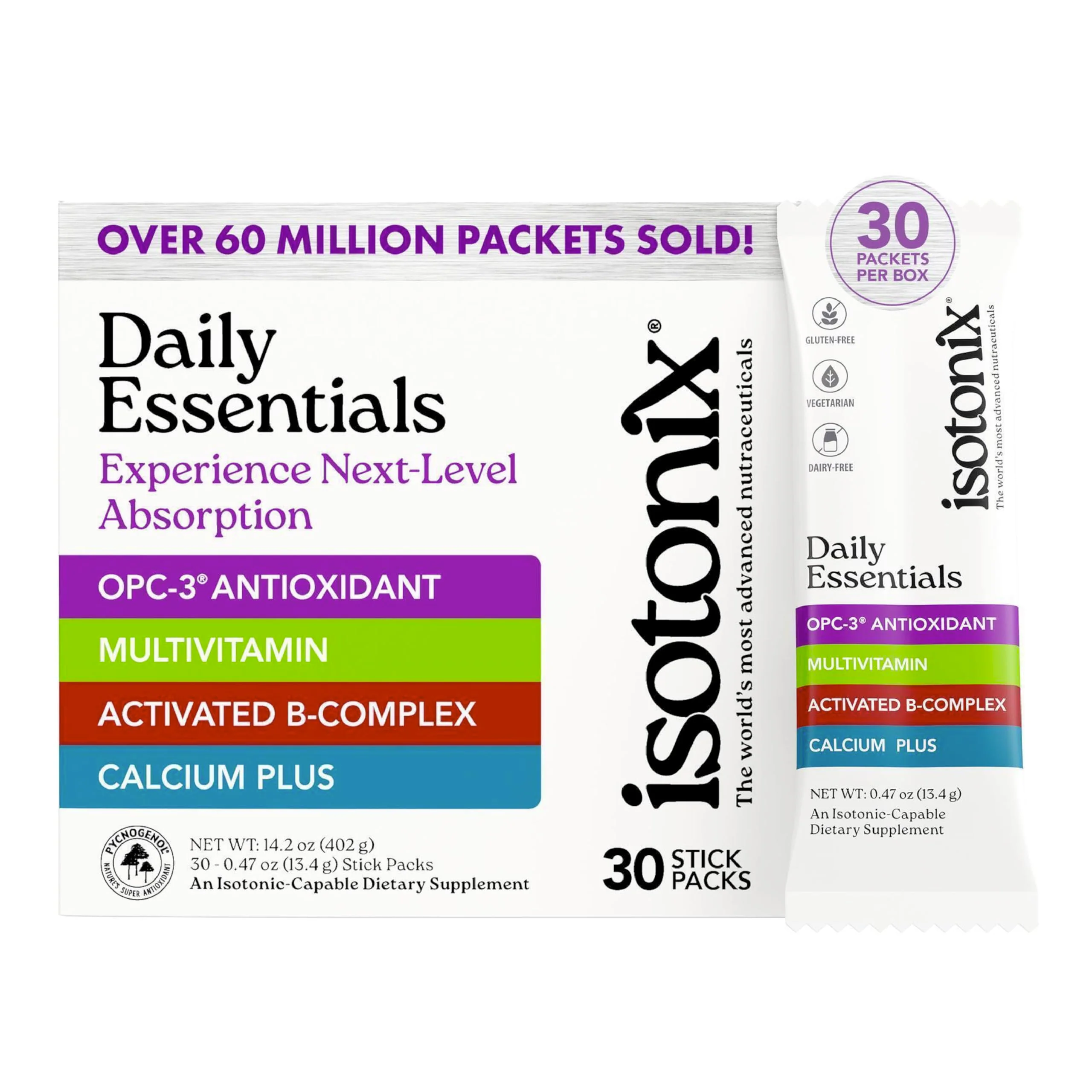 Isotonix Daily Essentials 4-in-1 Multivitamin Packets | Isotonic Delivery, Gluten Free, 30 Pack - Image 9