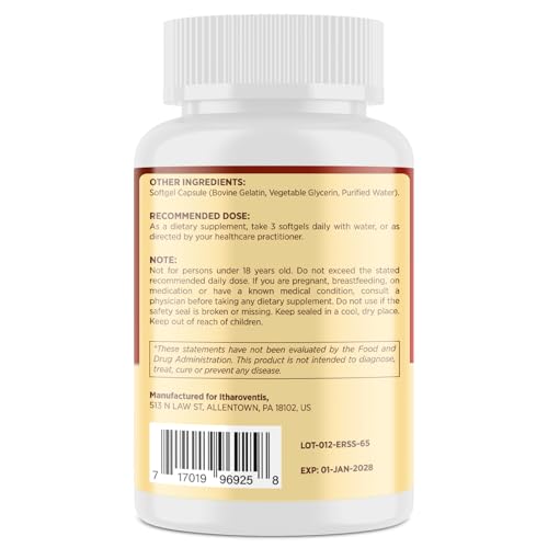 Itharoventis Cholesterol Supplements with Plant Sterols, Niacin, Red Yeast Rice, Bergamot, Omega-3 & Garlic – Advanced Absorption Formula – 180 Softgels - Image 11