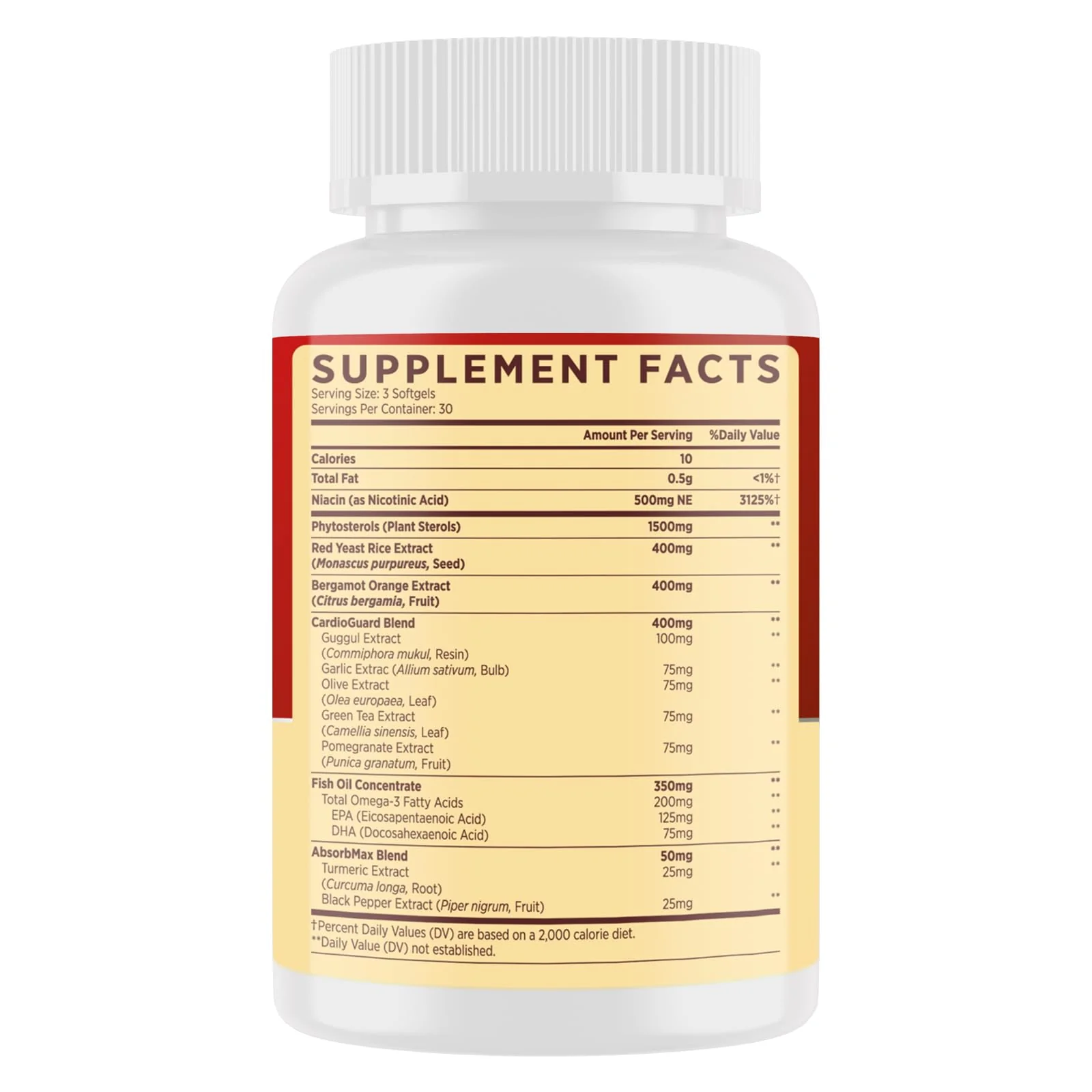 Itharoventis Cholesterol Supplements with Plant Sterols, Niacin, Red Yeast Rice, Bergamot, Omega-3 & Garlic – Advanced Absorption Formula – 180 Softgels - Image 12