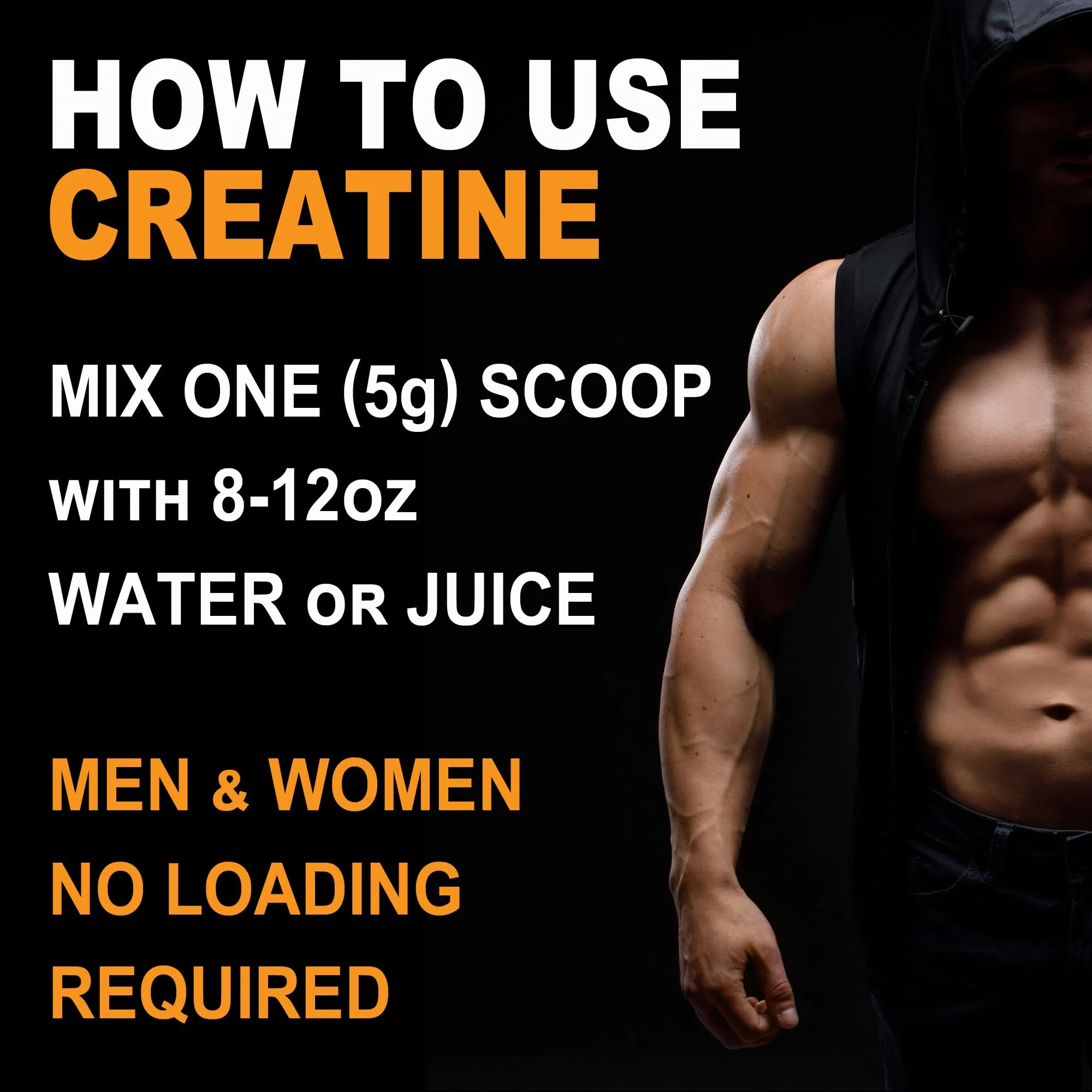 It's Just! Creatine Monohydrate Powder - 1000g (200 Servings) | Unflavored, Made in USA, 3rd-Party Lab Tested, Scoop Included - Image 8