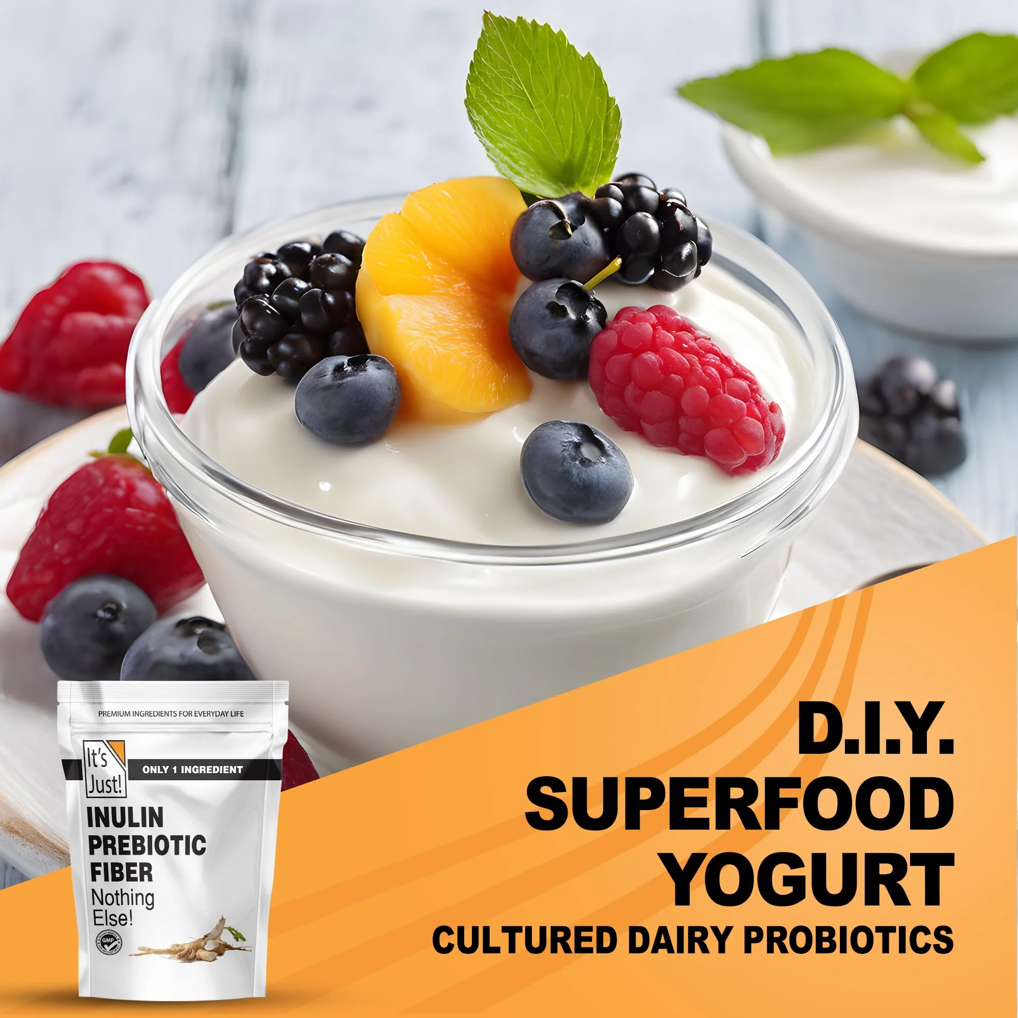 It's Just! Inulin Prebiotic Fiber – Water-Soluble Chicory Root Powder for Gut Health - Image 4