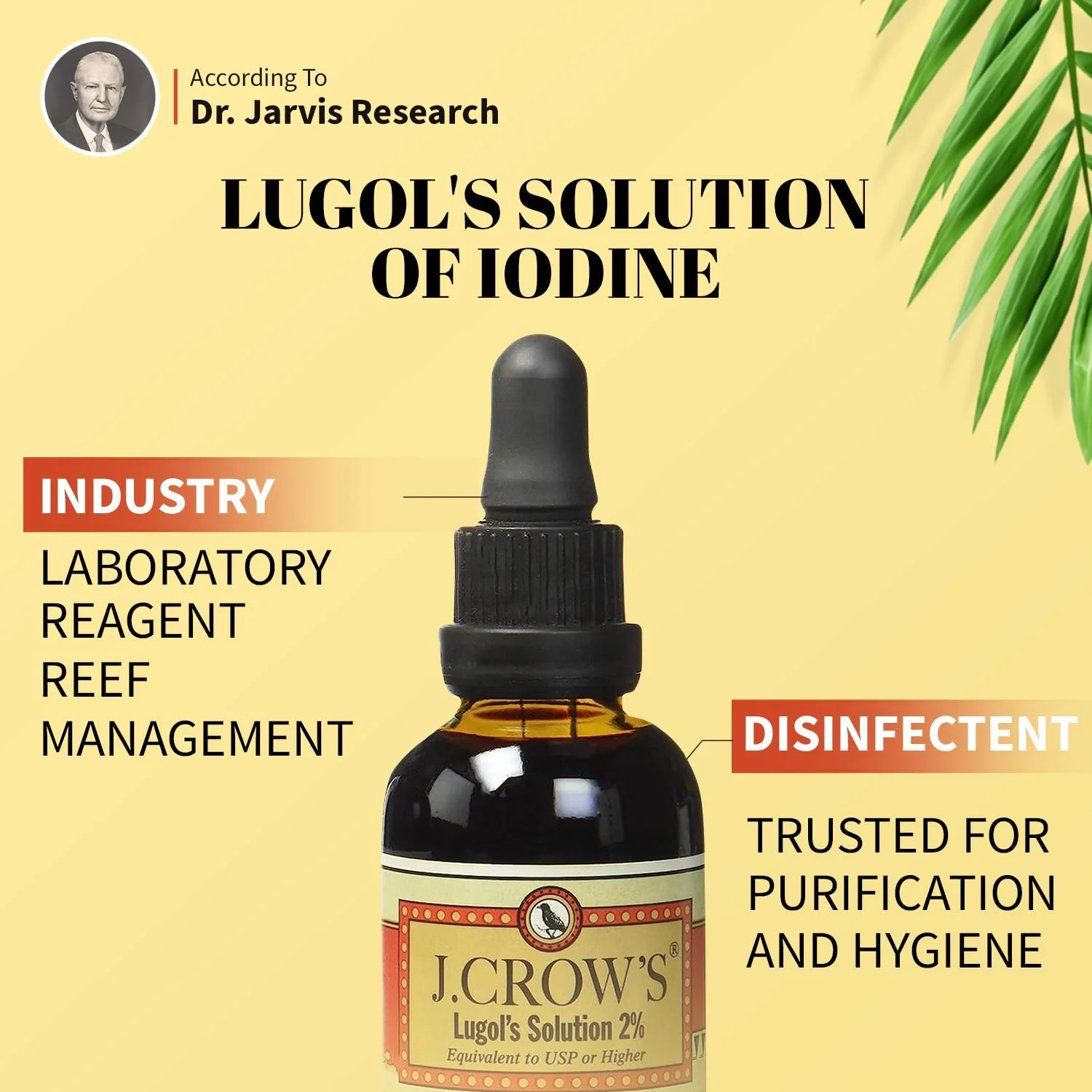 J.CROW'S Lugol's 2% Iodine Solution – 2 oz Bottle (6-Pack) – Gluten-Free, Alcohol-Free, No Expiration - Image 11