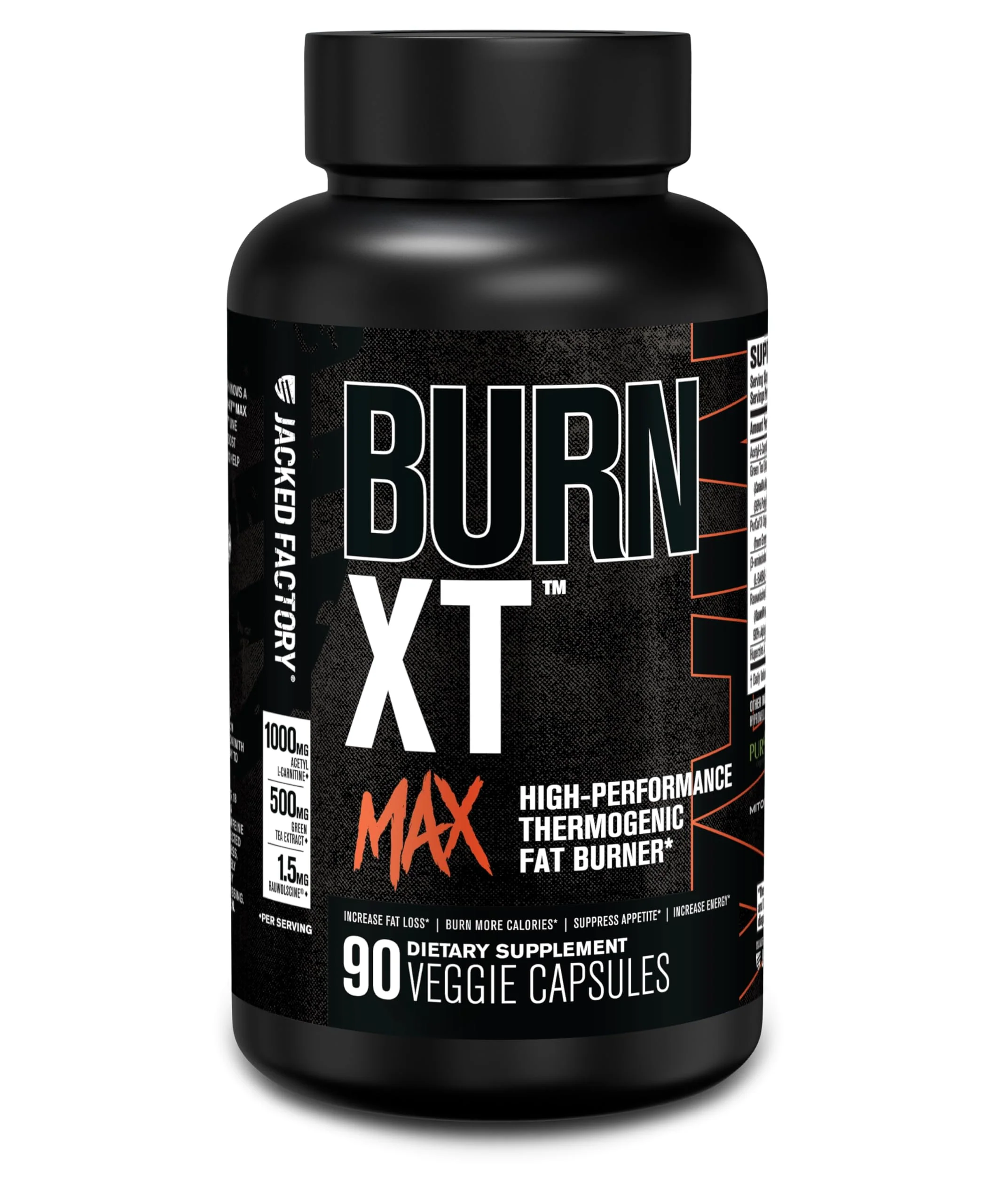 Jacked Factory Burn-XT Max: High-Performance Thermogenic Fat Burner with PurCaf Caffeine, MitoBurn & Green Tea | 90 Capsules - Image 10