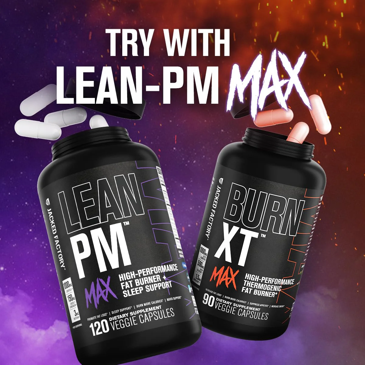 Jacked Factory Burn-XT Max: High-Performance Thermogenic Fat Burner with PurCaf Caffeine, MitoBurn & Green Tea | 90 Capsules - Image 12