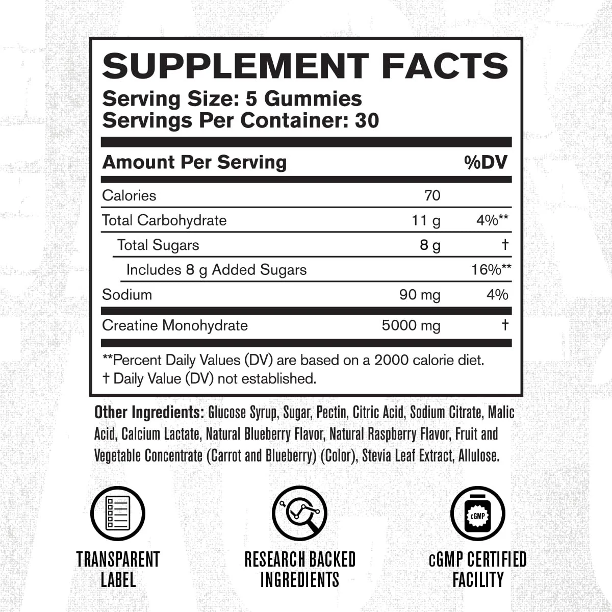 Jacked Factory Creatine Gummies – 5g Daily Dose (1g per Gummy) – Vegan, Third-Party Tested, 150 Gummies, Blue Raspberry - Image 6