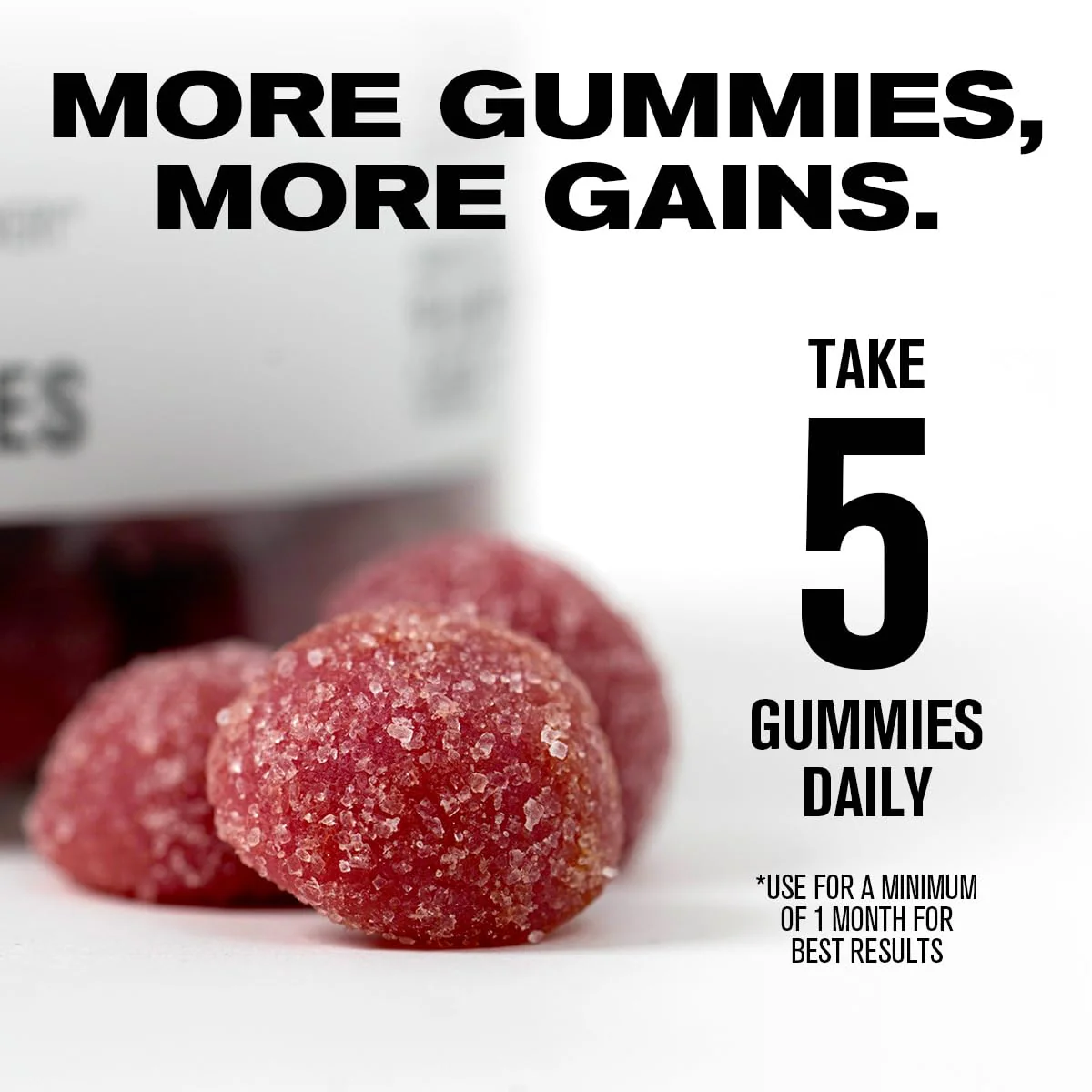 Jacked Factory Creatine Monohydrate Gummies 5g Daily Dose – 150 Watermelon Gummies | Vegan, Travel-Friendly, Third-Party Tested - Image 5