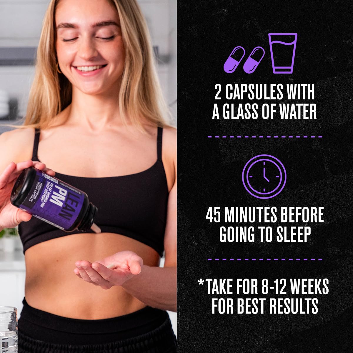 Jacked Factory Lean PM: Nighttime Fat Burner & Sleep Aid (120 Veggie Pills) - Image 4