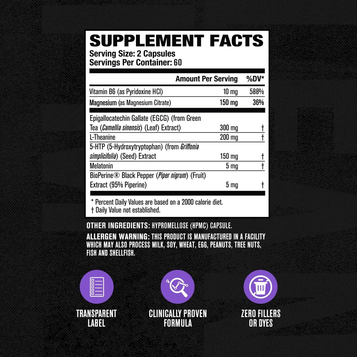 Jacked Factory Lean PM: Nighttime Fat Burner & Sleep Aid (120 Veggie Pills) - Image 6
