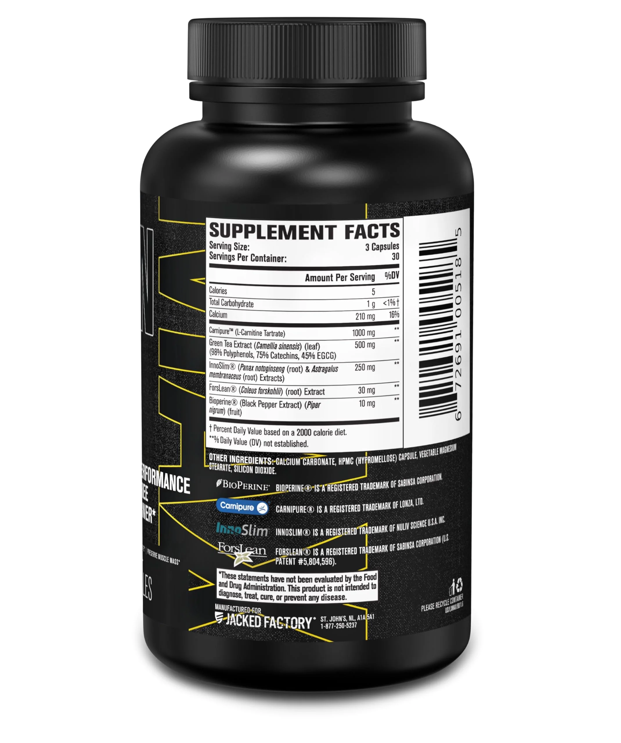 Jacked Factory Lean-XT Max – Stim-Free Fat Burner with Carnipure, InnoSlim & ForsLean | 90 Count - Image 15