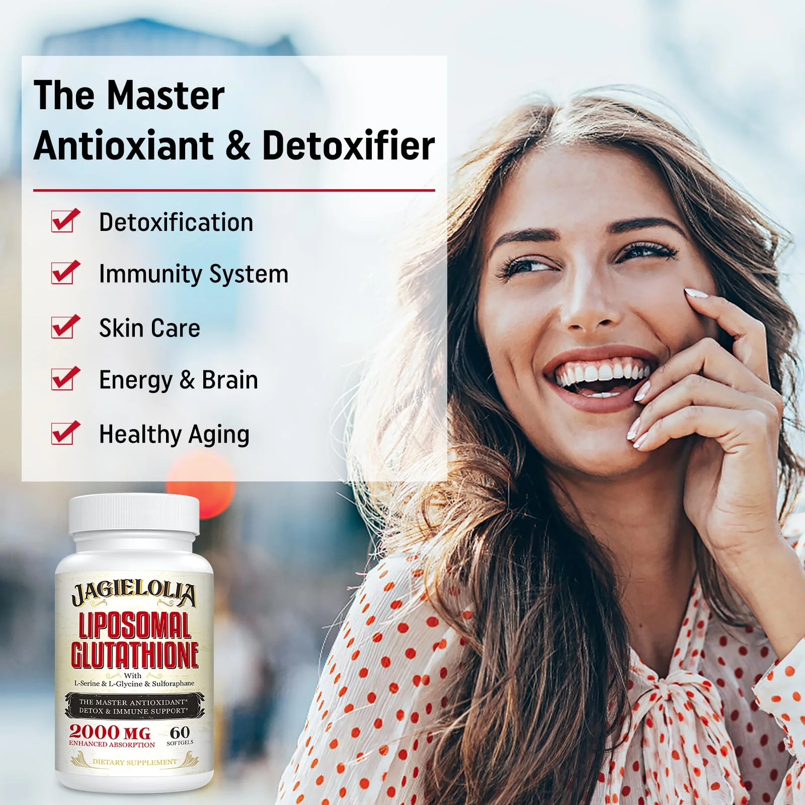 Jagielolia Liposomal Glutathione 2000 mg – L-Serine, L-Glycine & Sulforaphane | 360 Softgels - Image 5