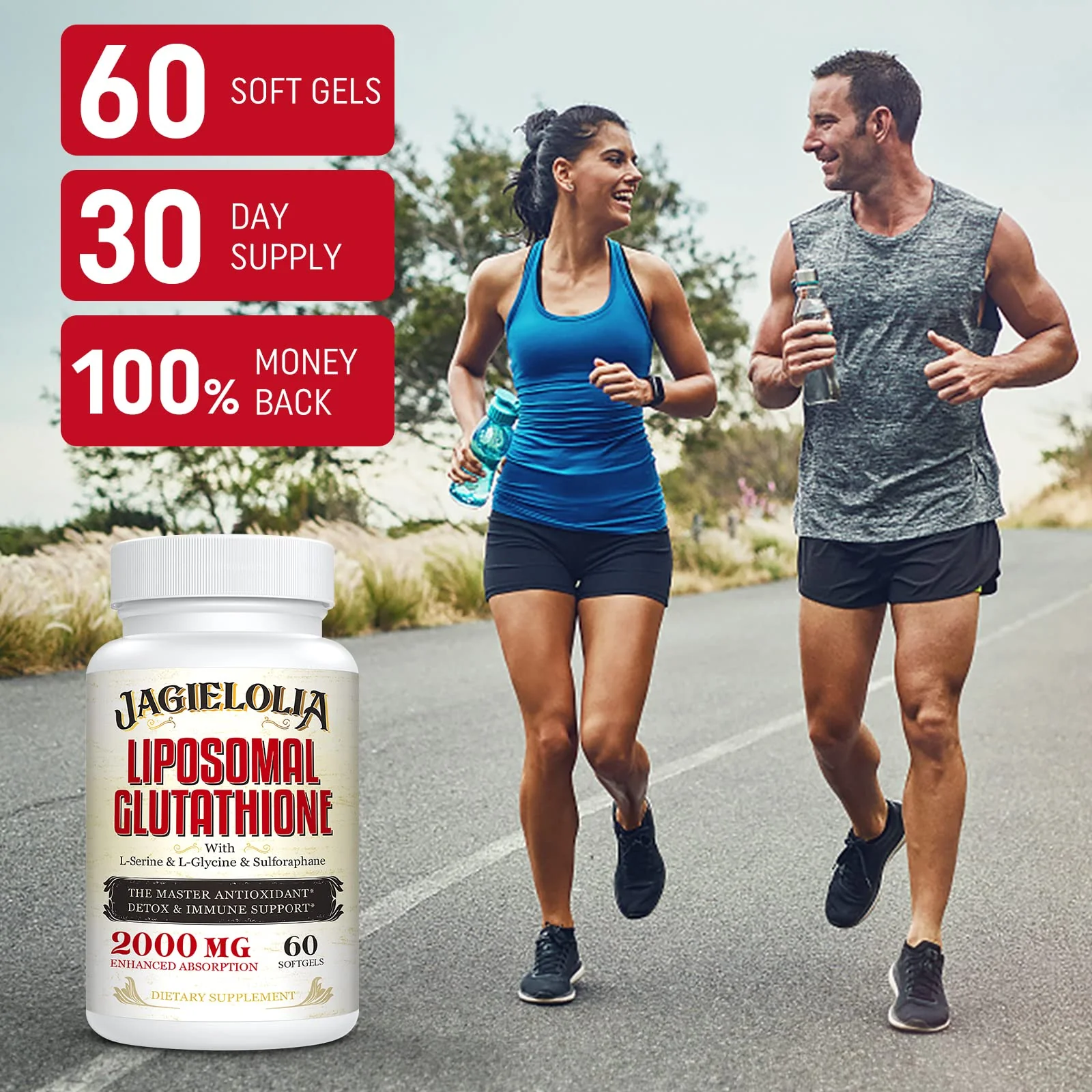 Jagielolia Liposomal Glutathione 2000 mg – L-Serine, L-Glycine & Sulforaphane | 360 Softgels - Image 6