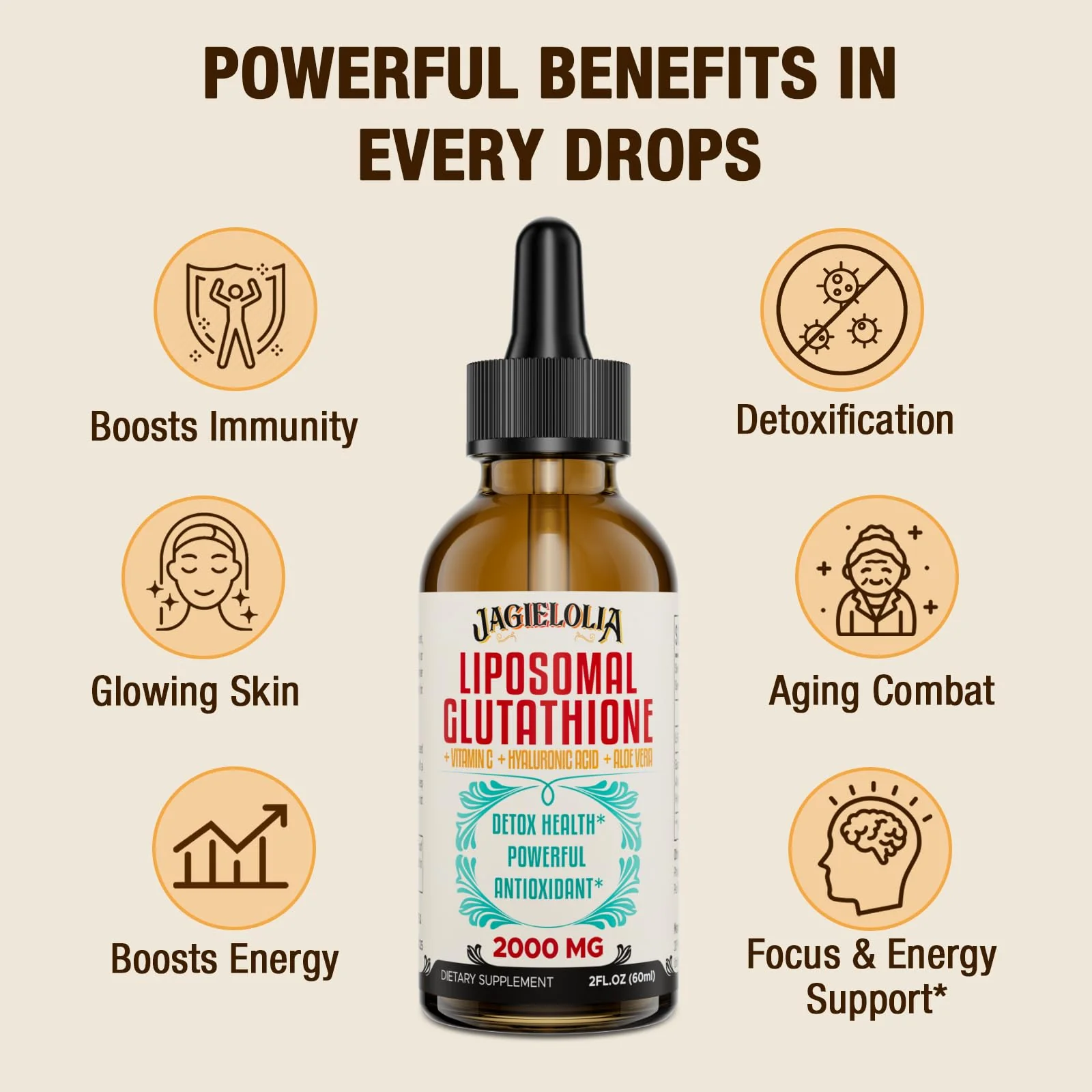 Jagielolia Liposomal Glutathione Liquid 2000MG – Antioxidant Detox & Energy Support - Image 7