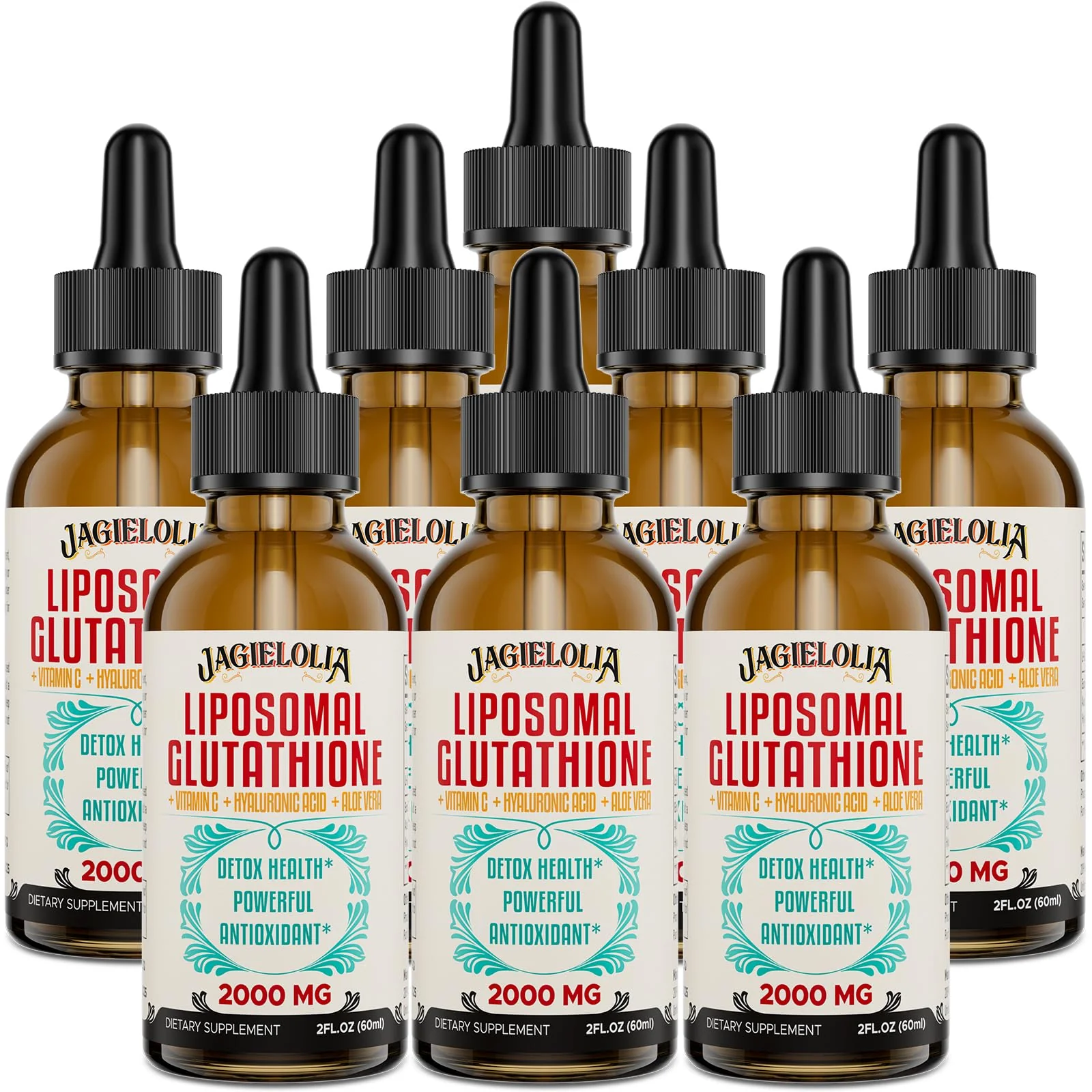 Jagielolia Liposomal Glutathione Liquid 2000mg – Antioxidant Drops for Energy
