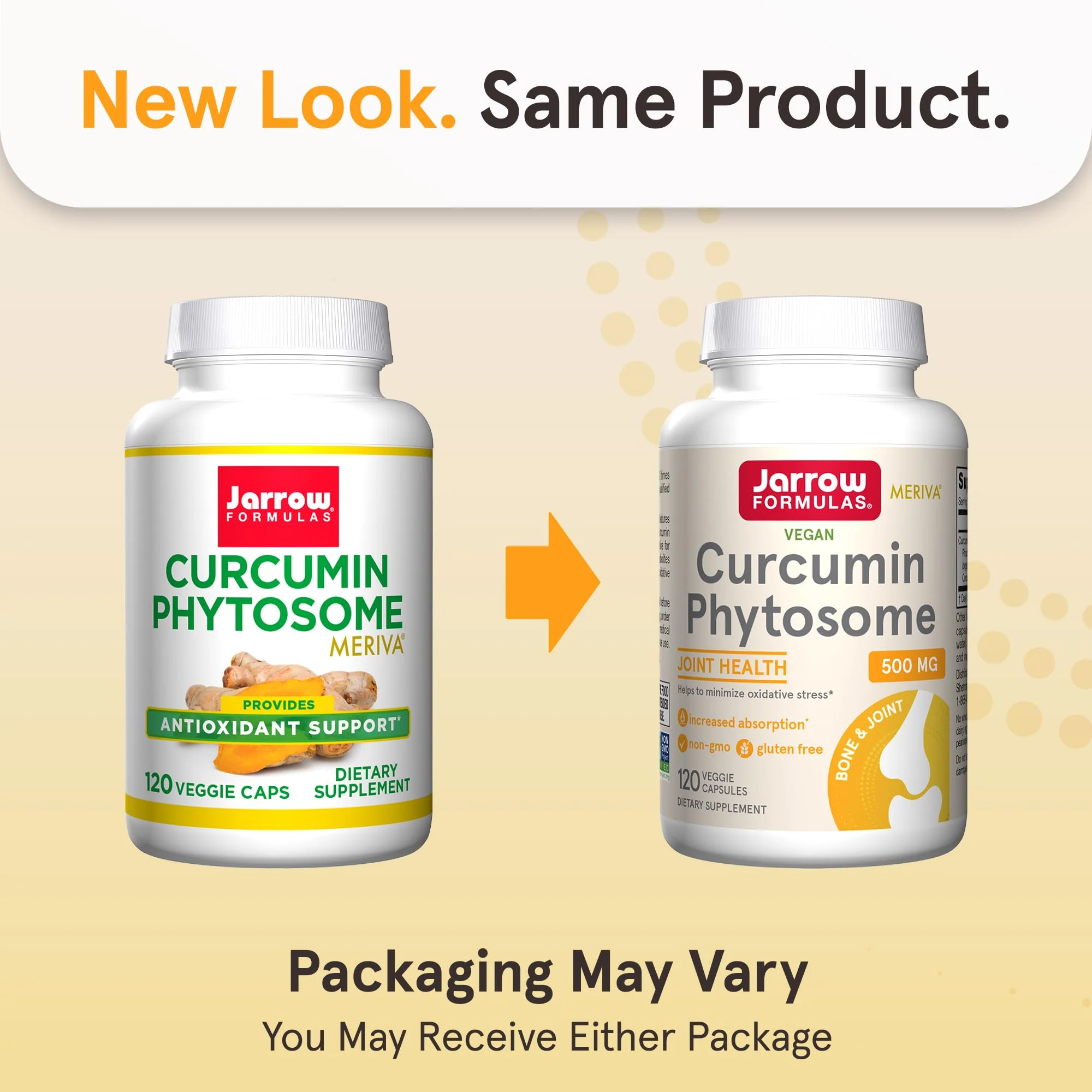 Jarrow Formulas Curcumin Phytosome 500 mg with Meriva – Joint Health & Antioxidant Support – 120 Veggie Capsules - Image 2