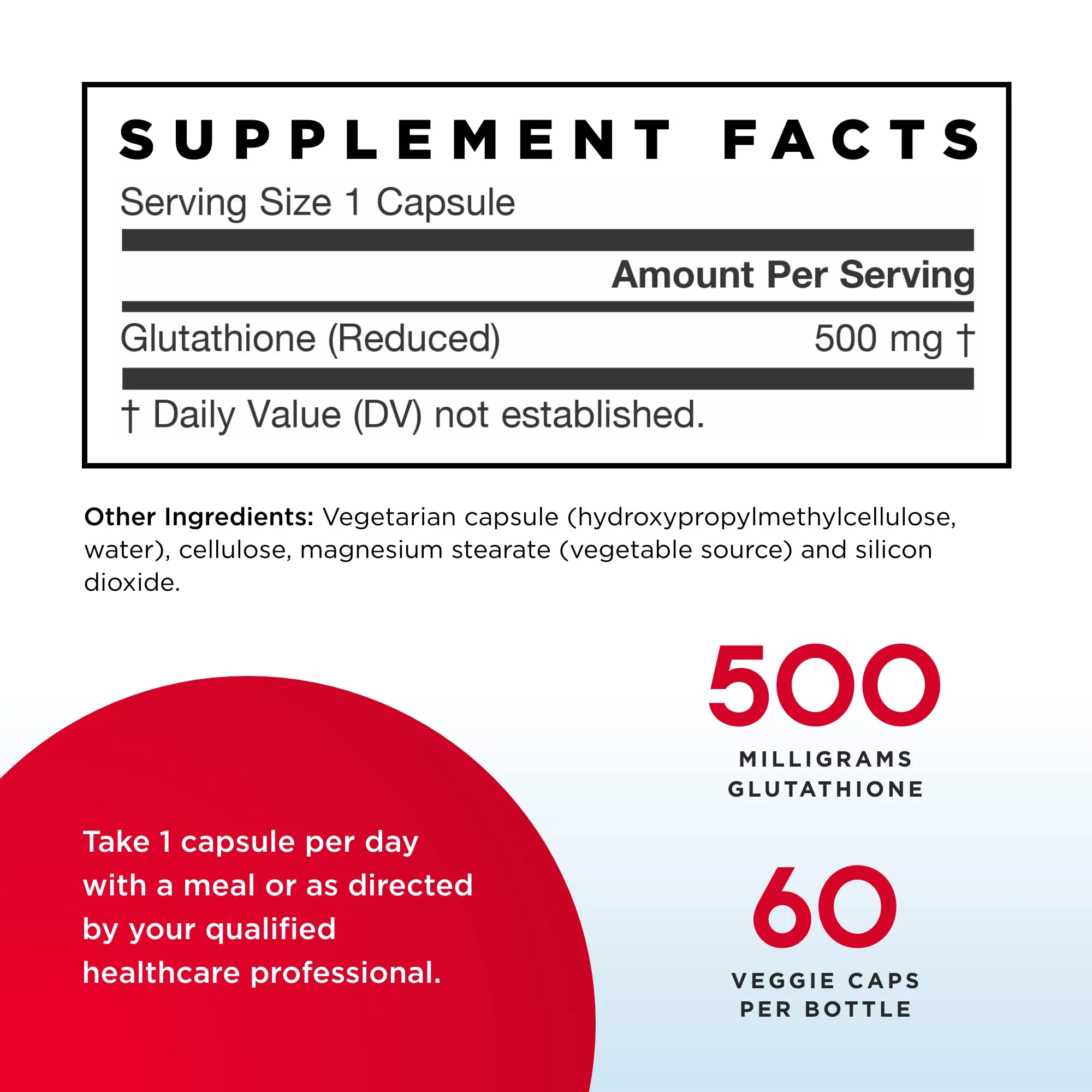 Jarrow Formulas Glutathione Reduced 500 mg – 60 Capsules (Pack of 2) - Image 2