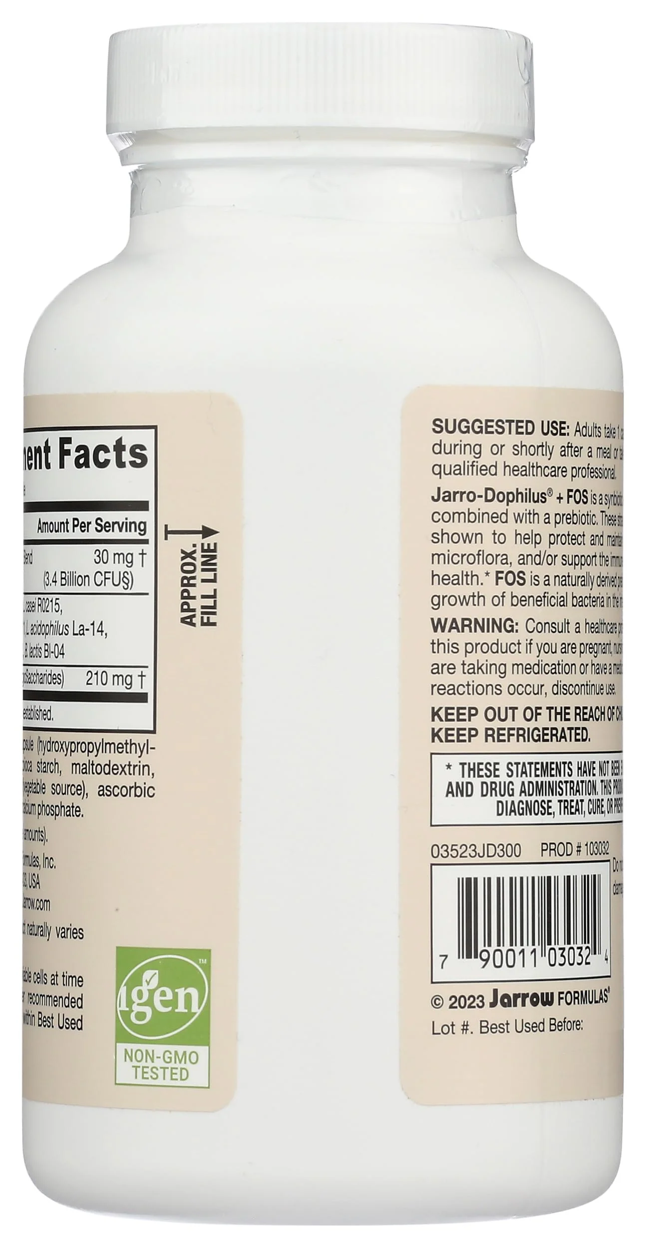 JARROW FORMULAS Jarro-Dophilus + FOS, 300 CT – Probiotic Supplement - Image 2