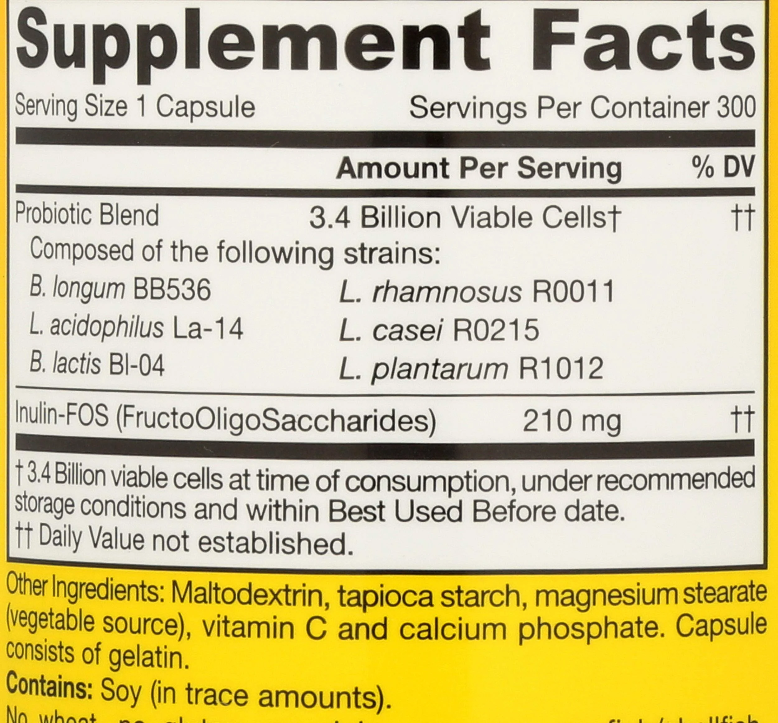 JARROW FORMULAS Jarro-Dophilus + FOS, 300 CT – Probiotic Supplement - Image 3