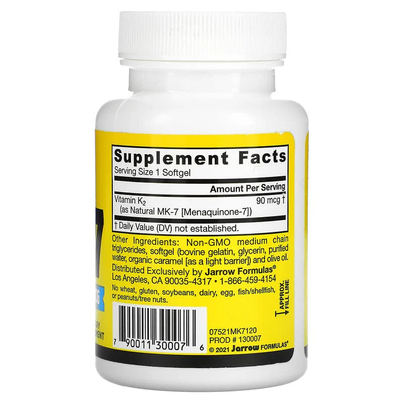 Jarrow Formulas MK-7 90 mcg – 120 Softgels (Pack of 2) | Vitamin K2 for Bones & Heart Health - Image 8