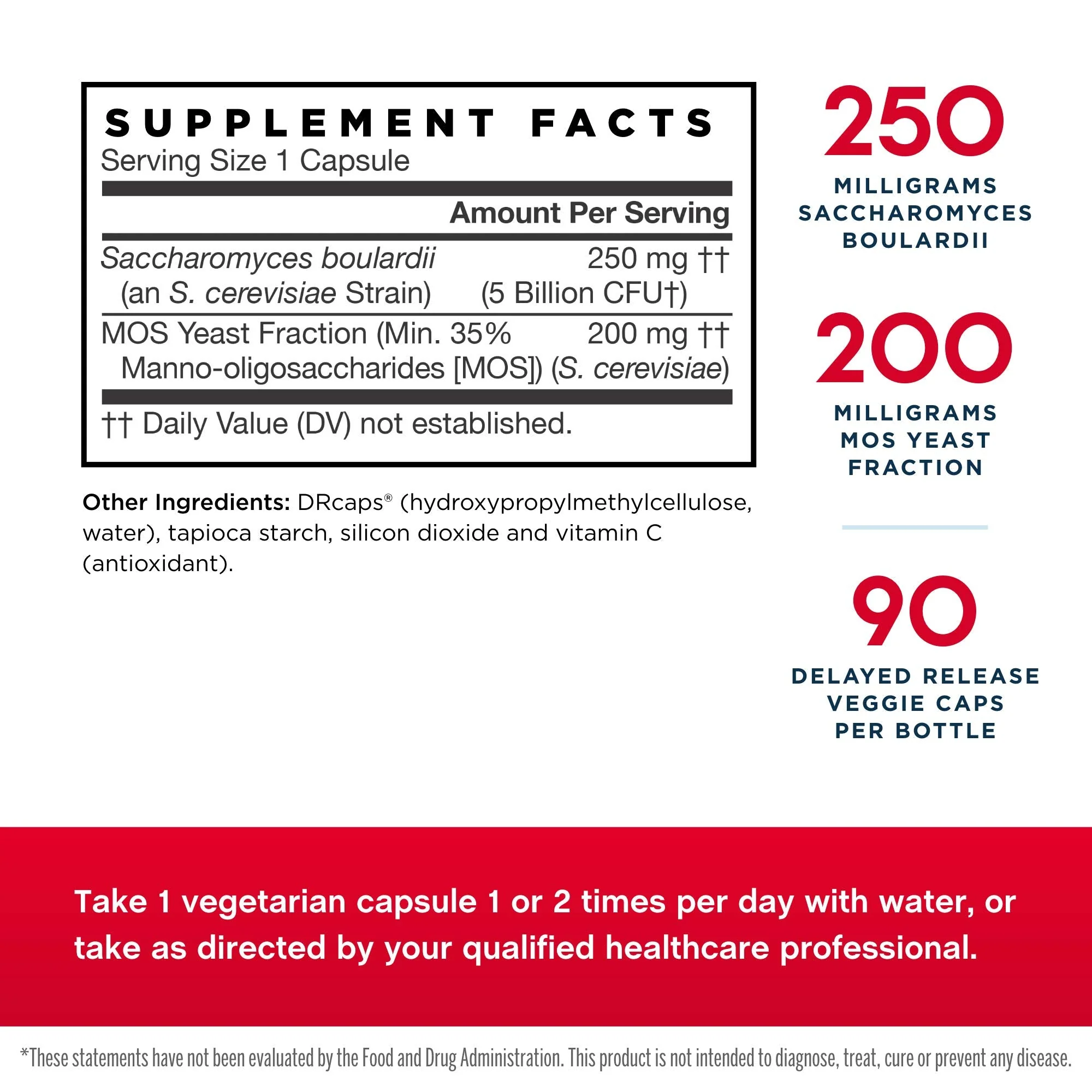Jarrow Formulas Saccharomyces Boulardii + MOS – 5 Billion CFU per Serving, 90 Delayed-Release Veggie Caps, 2-Pack Probiotic + Prebiotic - Image 3