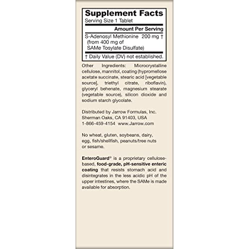 Jarrow SAMe 200 mg – 60 Tablets | Highest Active S,S Form, Joint Health, Mood & Liver Support - Image 9