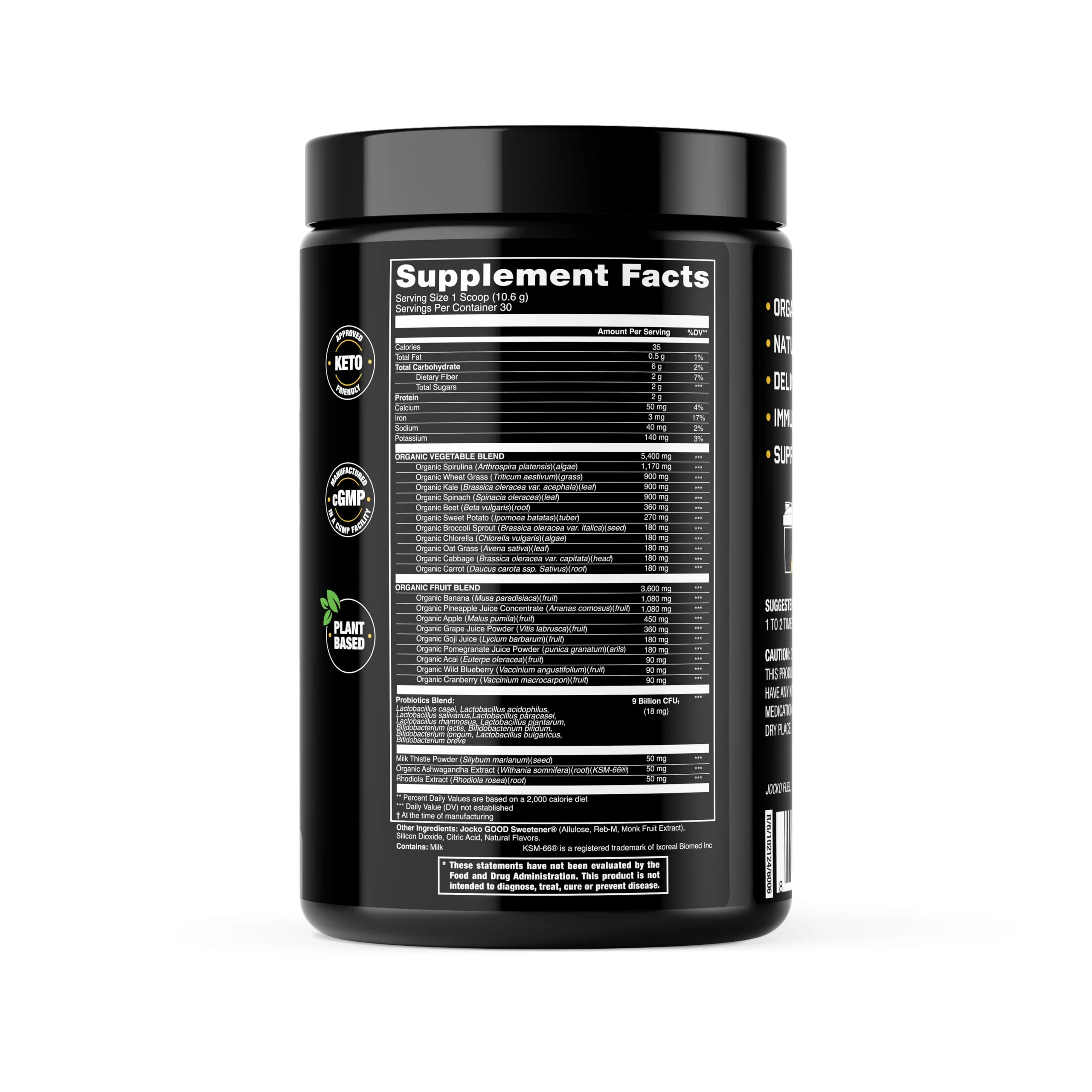 Jocko Fuel Daily Greens Powder – Premium Organic Greens with Probiotics (30 Servings) - Image 10