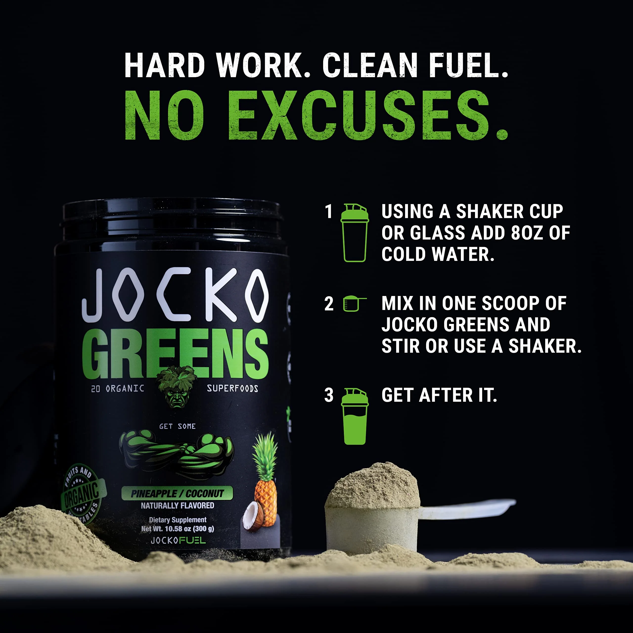 Jocko Fuel Daily Greens Powder – Premium Organic Greens with Probiotics (30 Servings) - Image 14