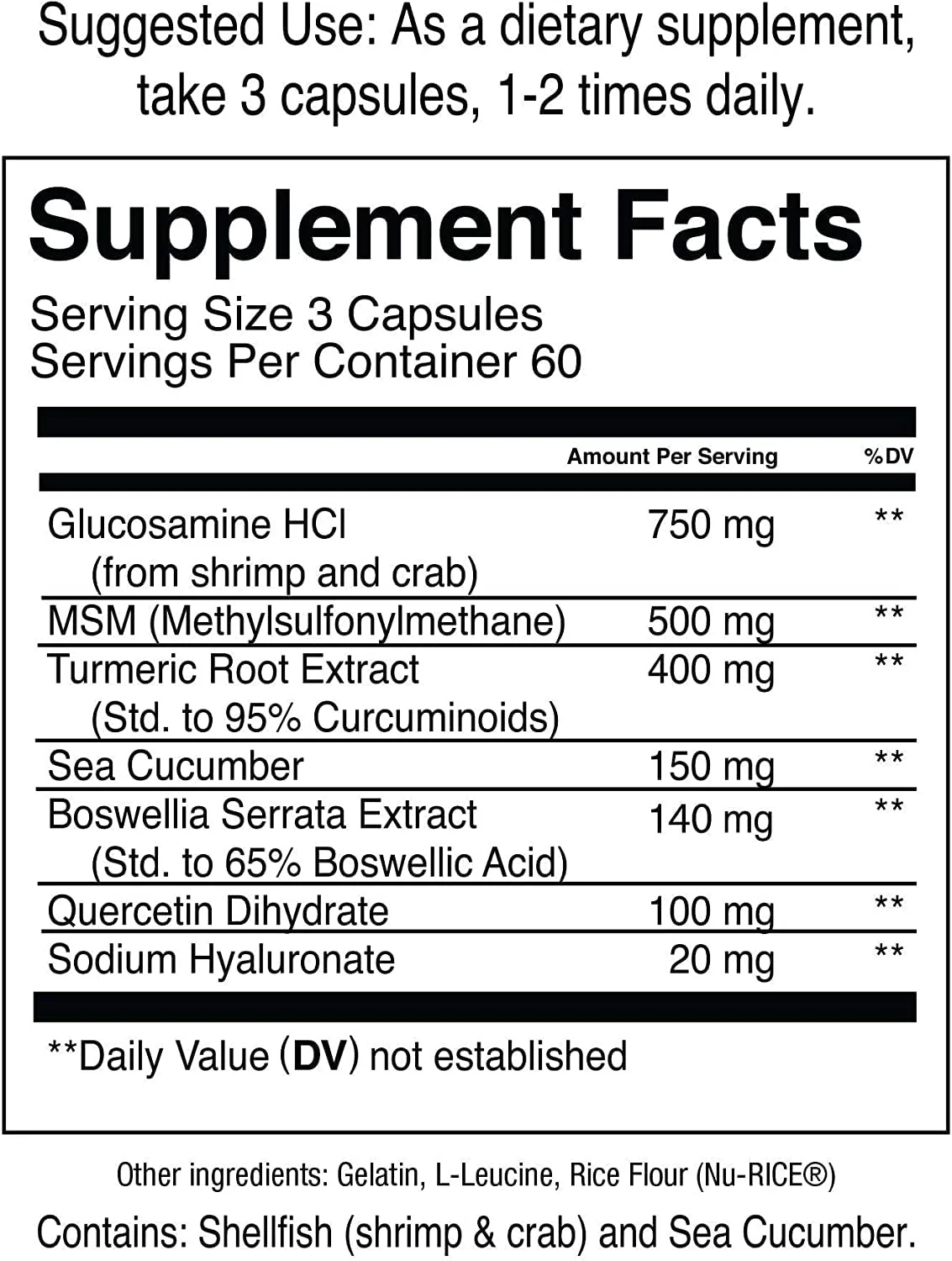 Jocko Fuel Joint Support Supplement - Glucosamine MSM, Turmeric & Boswellia, 180 Capsules - Image 9