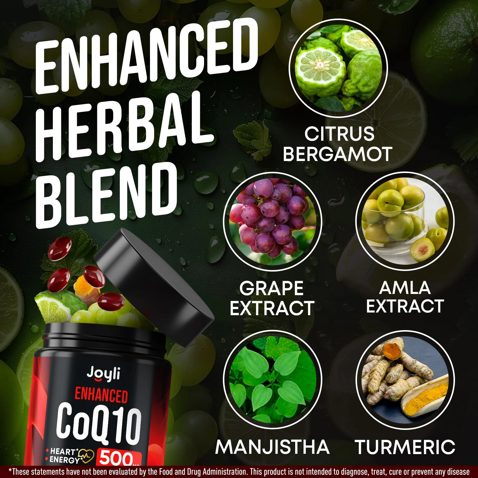 JOYLI Nutrition 2 Pack CoQ10 500mg - High Absorption CoQ10 for Energy & Vitality | 240 Softgels - Image 14