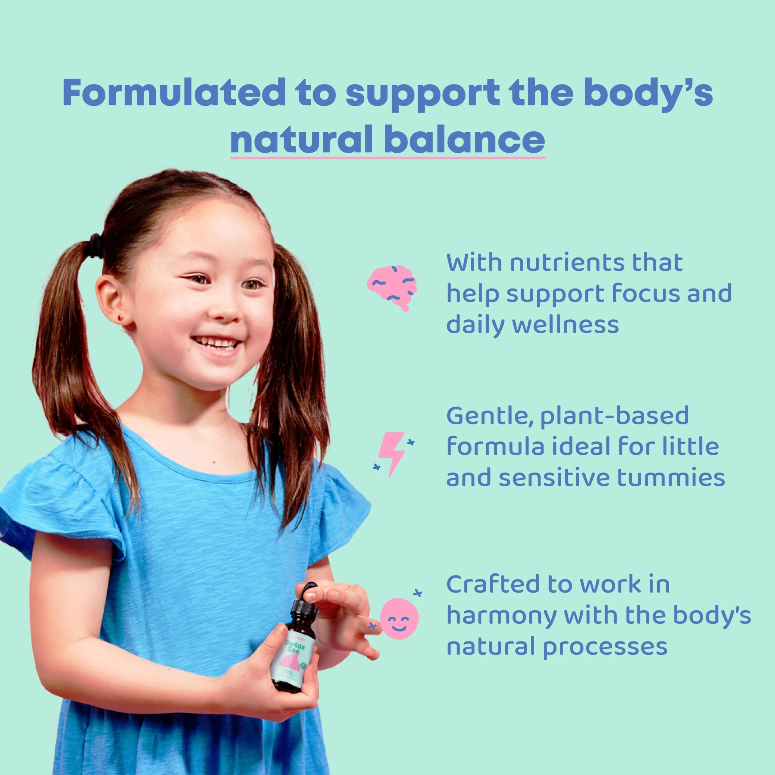 JoySpring DetoxZee Zeolite Drops for Kids – Clinoptilolite with Vitamin D3 & Cyanocobalamin Vitamin B12 – Natural Berry Flavor Liquid | 30 Servings - Image 2