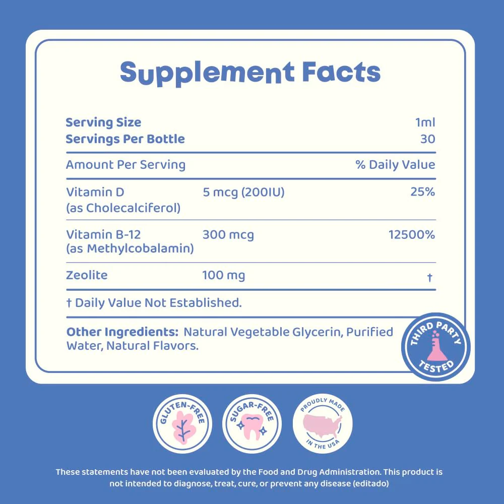 JoySpring LingoLeap: Liquid Kids Formula with Zeolite Clinoptilolite, Methylated B12 & Vitamin D3 | Ages 3+ | 1 fl oz - Image 7