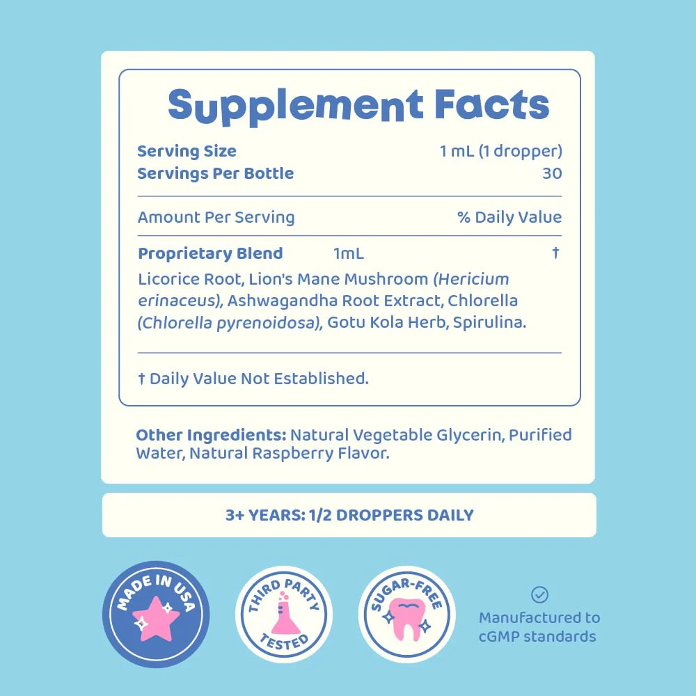 JoySpring Lions Mane for Kids | Speech Delay Supplement for Kids & Toddlers | Lion’s Mane Mushroom, Gotu Kola & Ashwagandha for Speech Therapy & Cognitive Support – Easy-Take Liquid | LingoLeap Herbal - Image 7