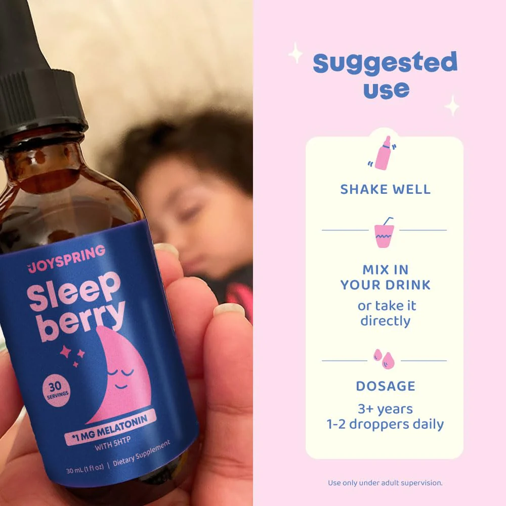 JoySpring Melatonin 1mg for Kids – Sugar-Free Liquid Sleep Support with 5-HTP & L-Theanine - Image 6
