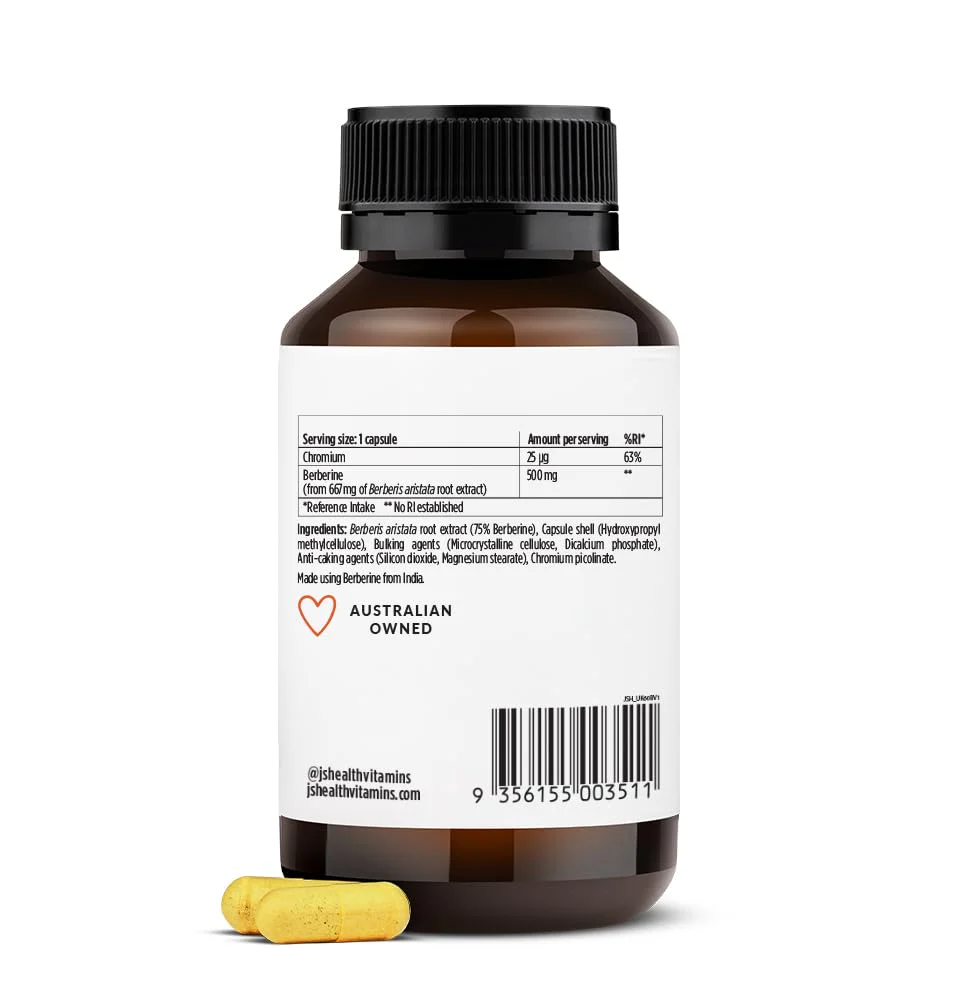 JSHealth Berberine+ Formula – Berberine Supplement for Metabolic Health | Vegan, Gluten-Free, Non-GMO (60 Tablets) - Image 10