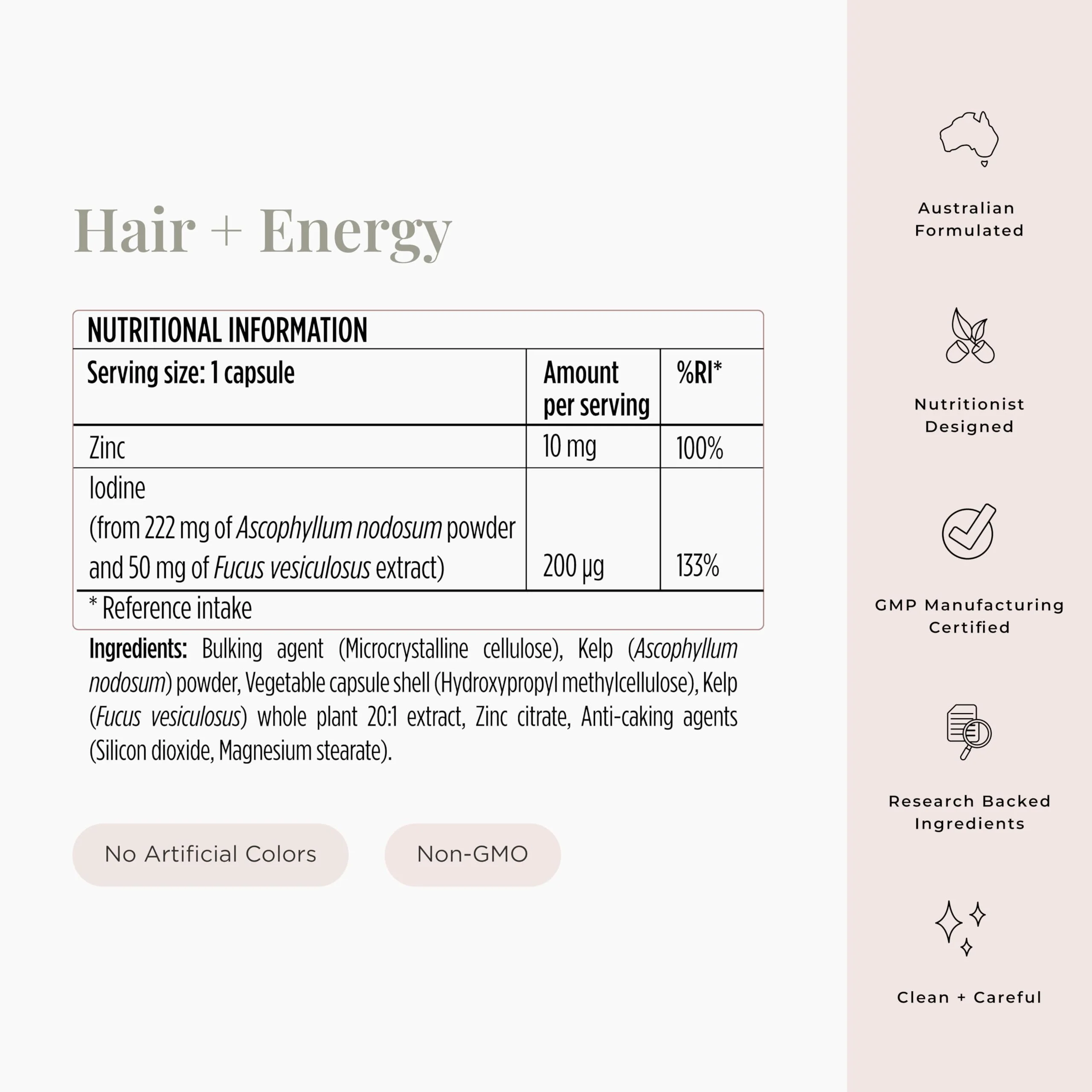 JSHealth Hair Formula – Vitamins for Hair Growth & Energy with Zinc & Iodine | Hair Loss Supplement for Men & Women (60 Capsules) - Image 7