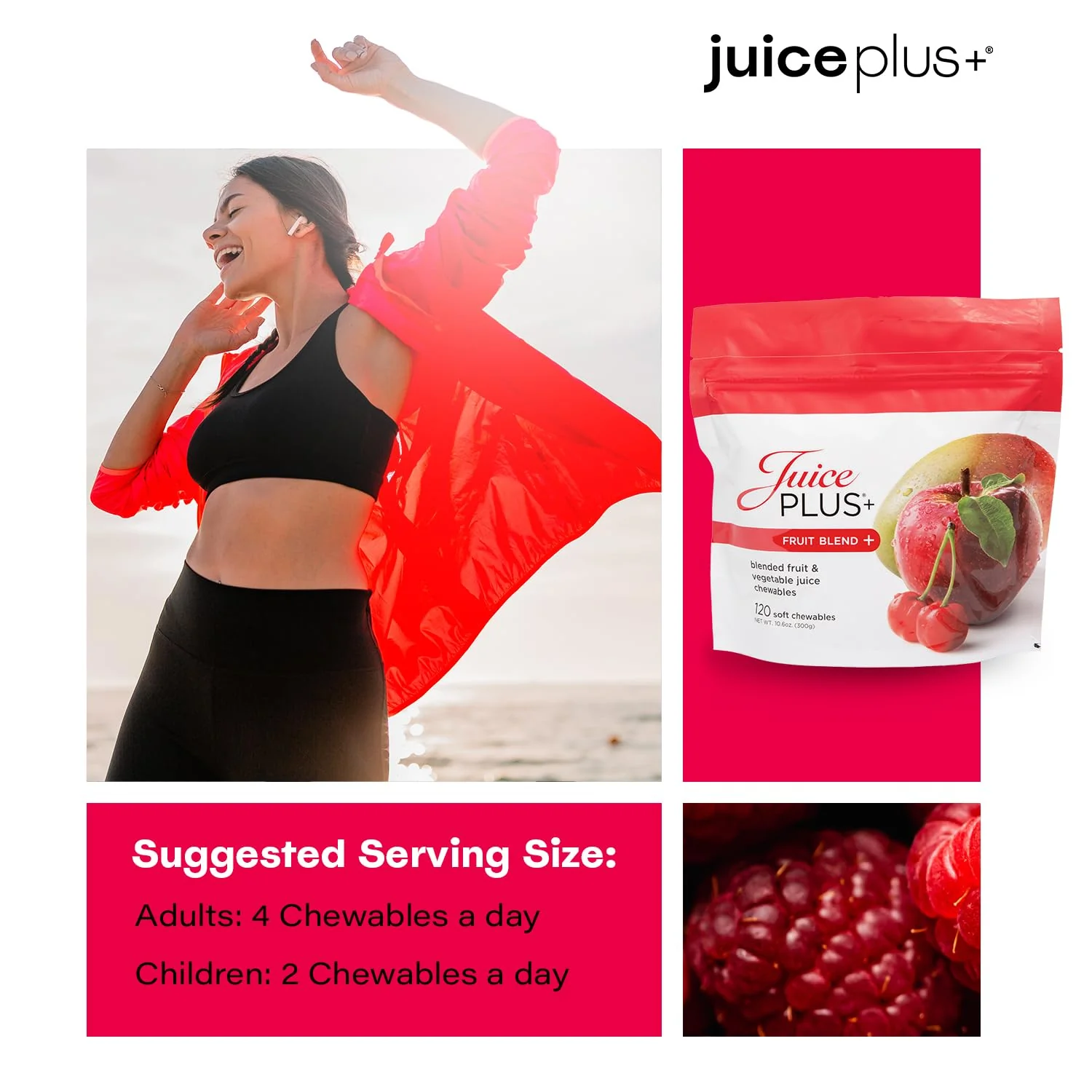 Juice Plus+ Fruit Blend Soft Chews – 11 Fruits & Plant Ingredients (Vegan Gummies, 120) - Image 5
